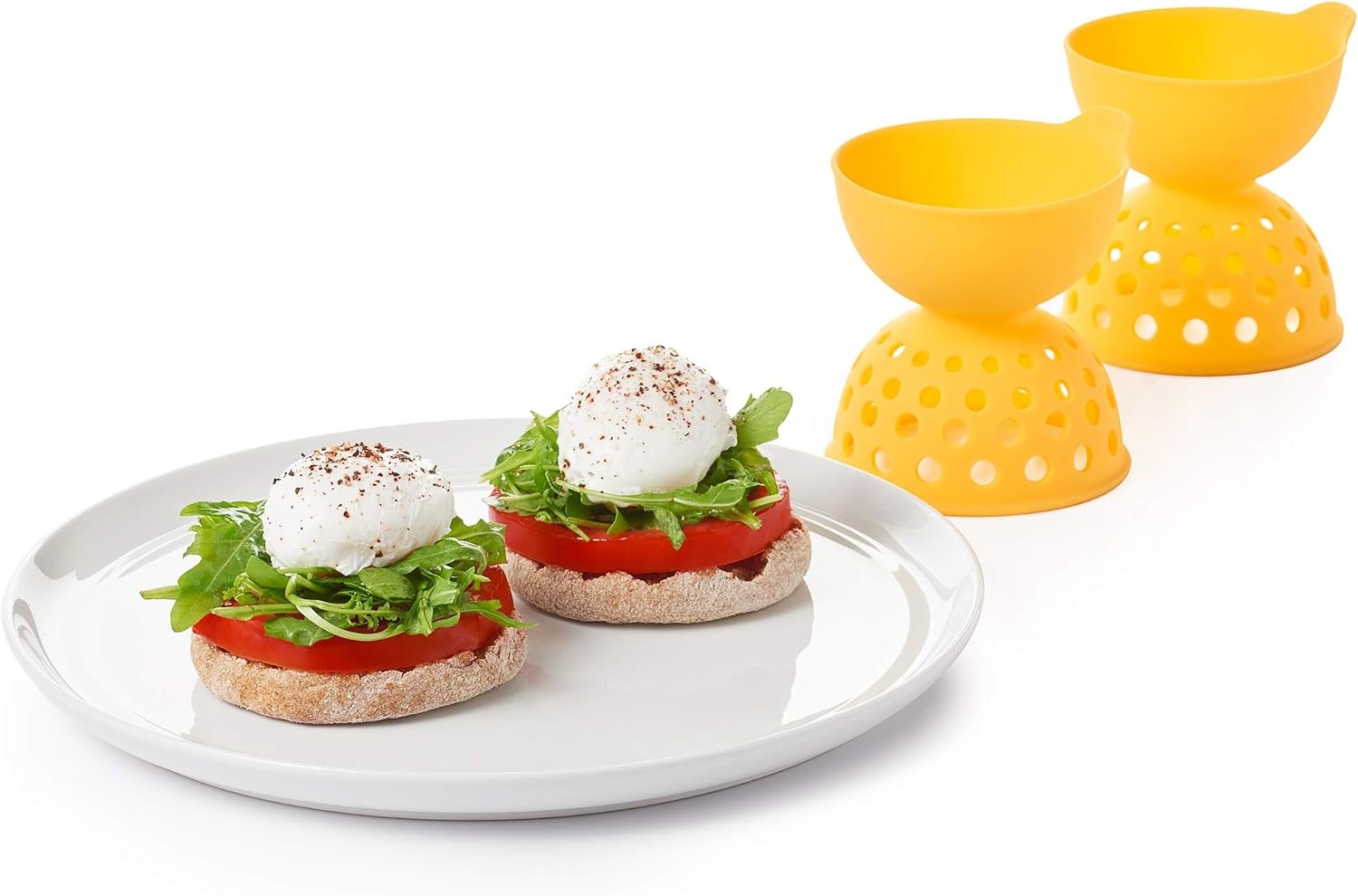 image:imageOXO Good Grips 2 Piece Silicone Egg Poaching Set One Size Yellow