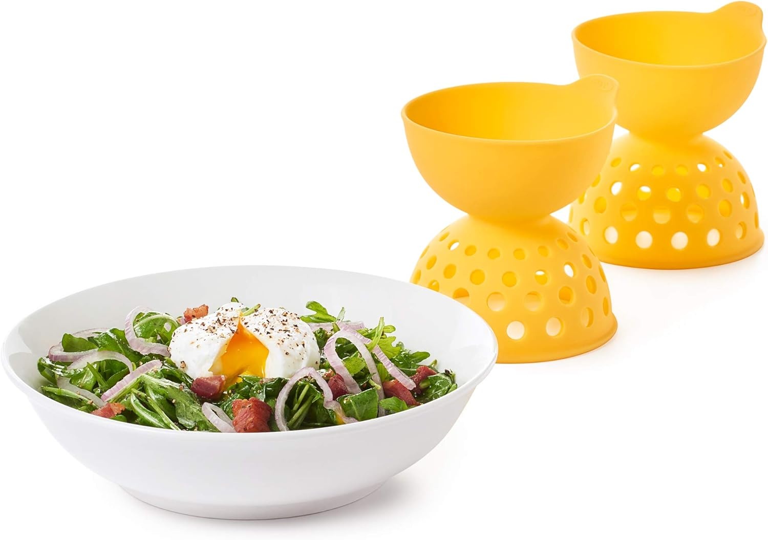 image:imageOXO Good Grips 2 Piece Silicone Egg Poaching Set One Size Yellow