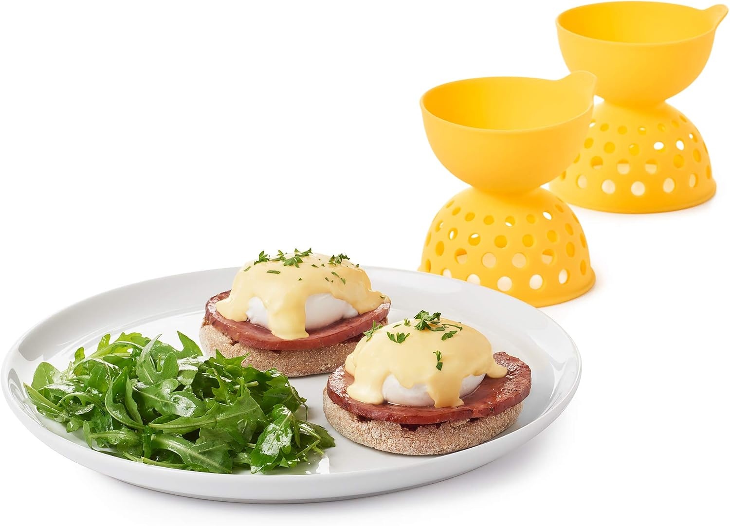 image:imageOXO Good Grips 2 Piece Silicone Egg Poaching Set One Size Yellow
