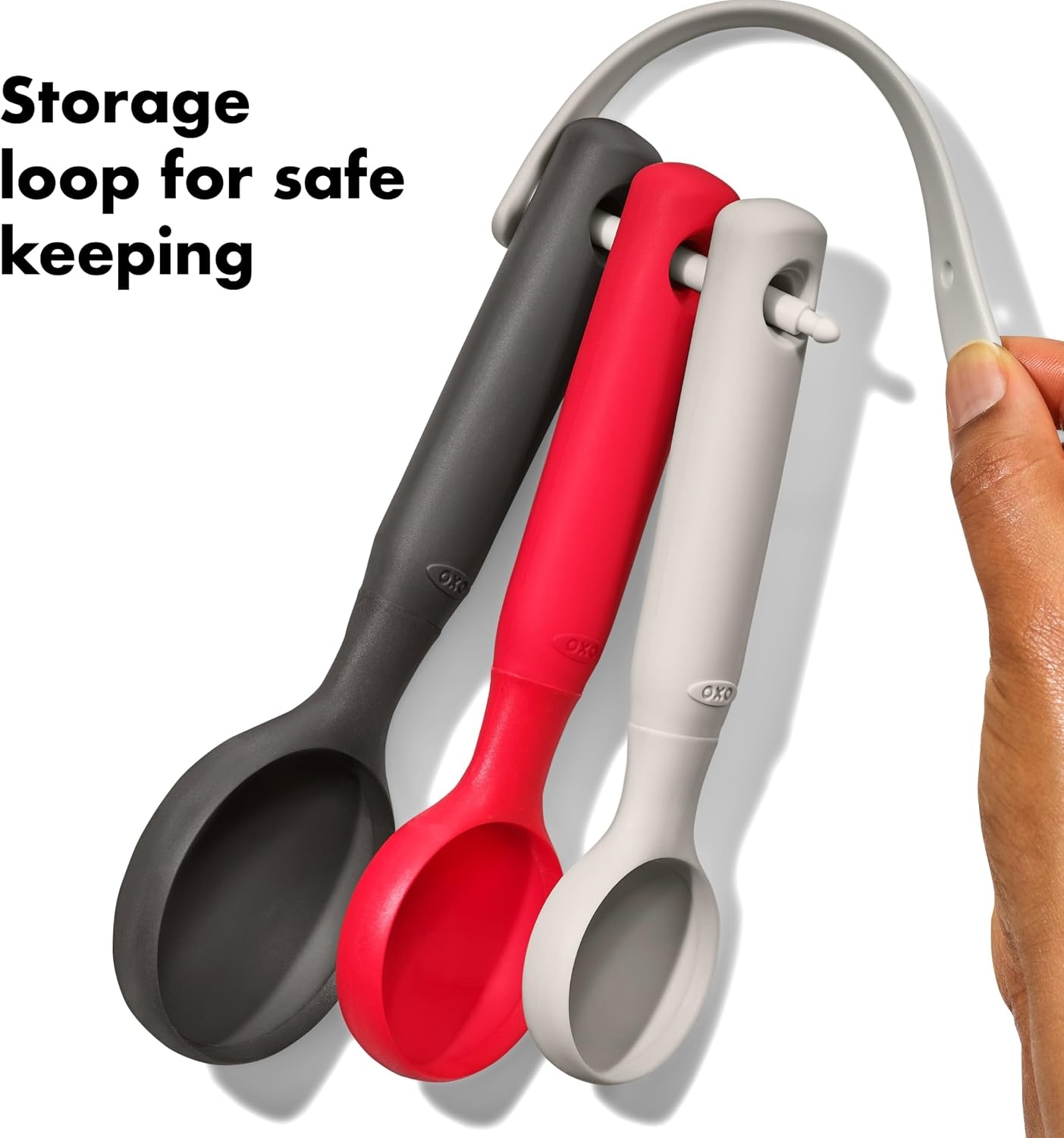 image:imageOXO Good Grips 3Piece Silicone Cookie Scoop Set3 Scoops