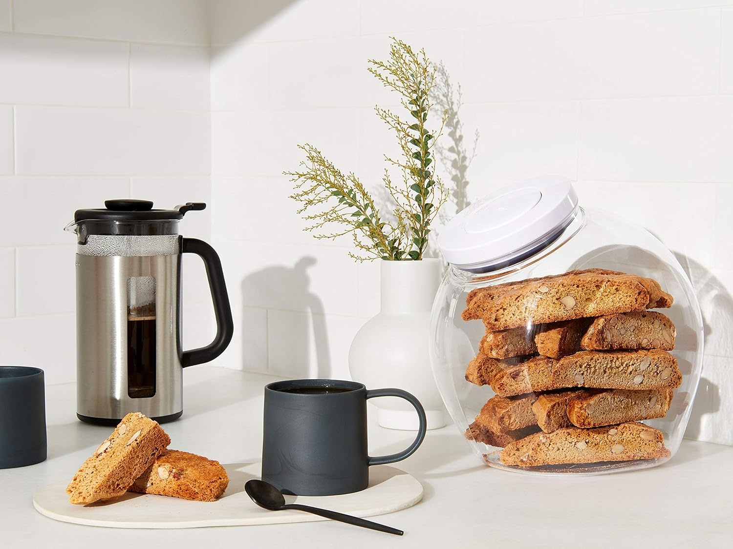 image:imageOXO Good Grips 50 Qt POP Large Cookie Jar Airtight Food Storage for Cookies and MoreLarge Jar 5 Qt Pack of 4