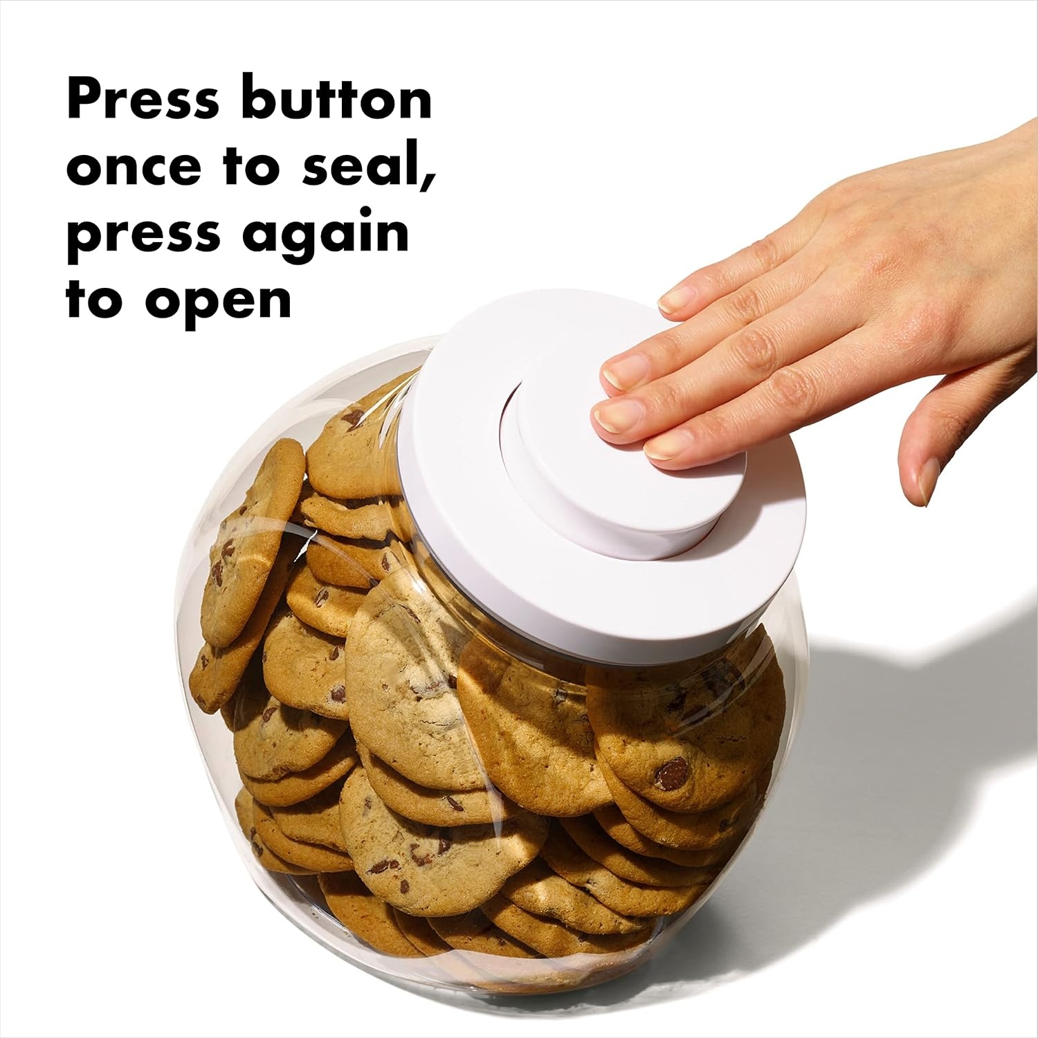 image:imageOXO Good Grips 50 Qt POP Large Cookie Jar Airtight Food Storage for Cookies and MoreLarge Jar 5 Qt Pack of 4