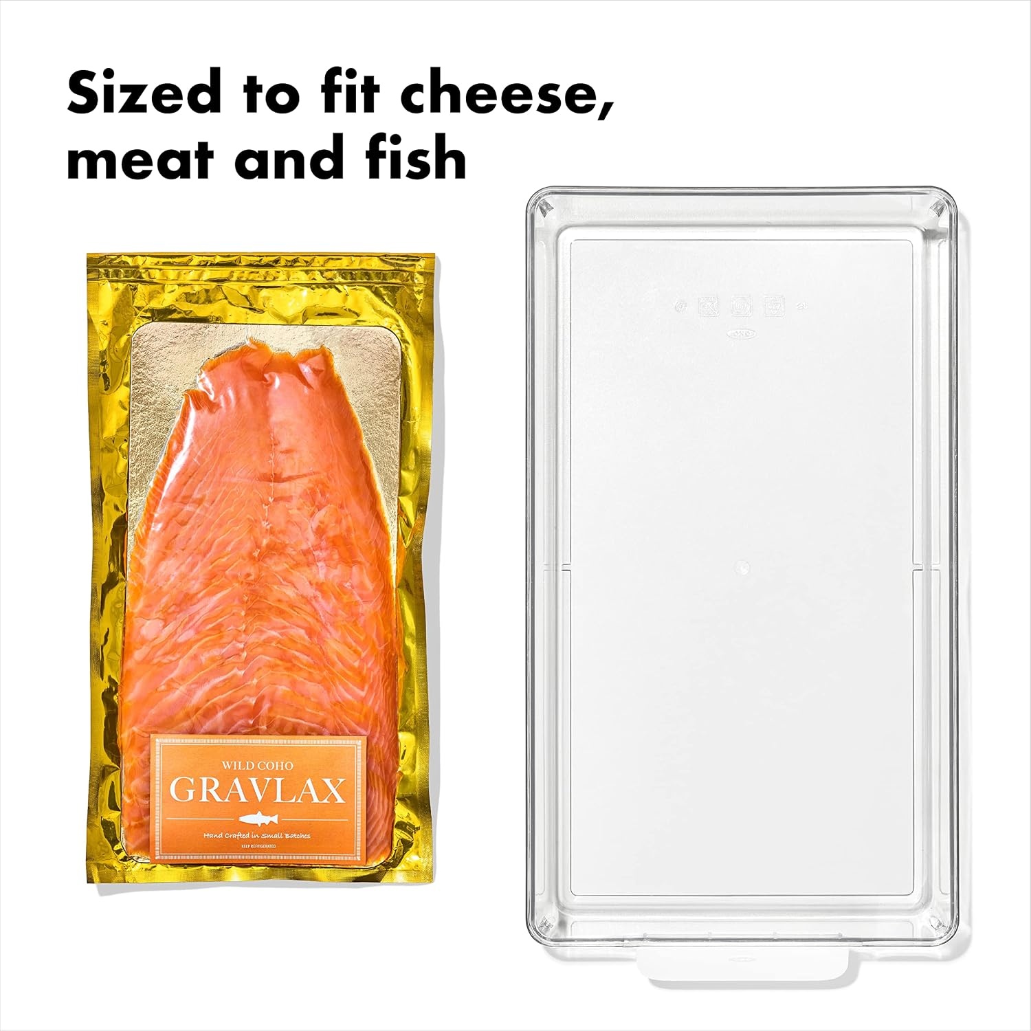 image:imageOXO Good Grips Fridge Organization Bin 8 in x 14 in for Cheese Meat Fish and More8 in x 14 in Pack of 1