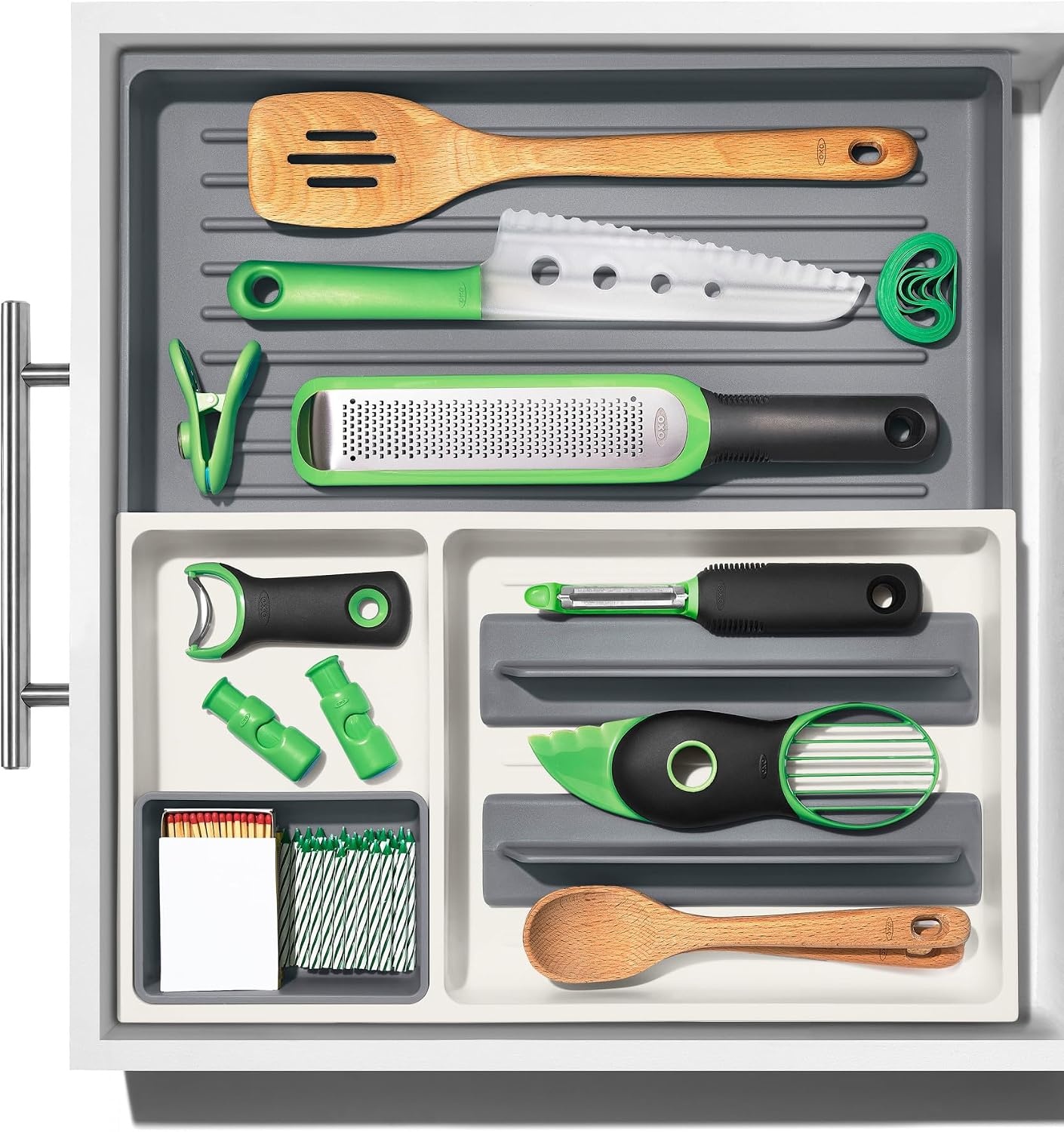 image:imageOXO Good Grips Kitchen Drawer Expandable Utensil Organizer WhiteLarge Expandable Pack of 1