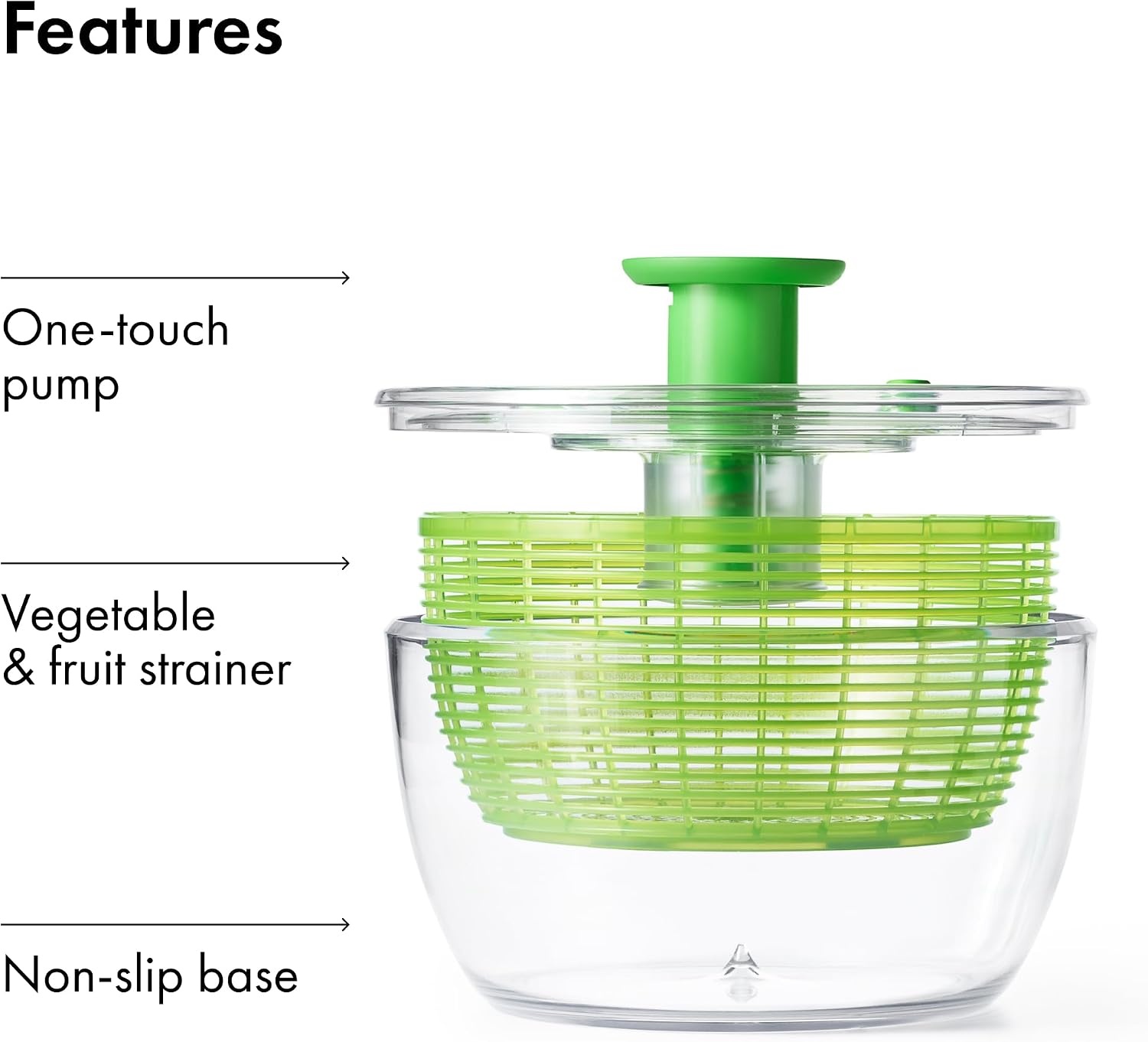 image:imageOXO Good Grips Little Salad amp Herb Salad Spinner Fruit Washer and Lettuce SpinnerGreen