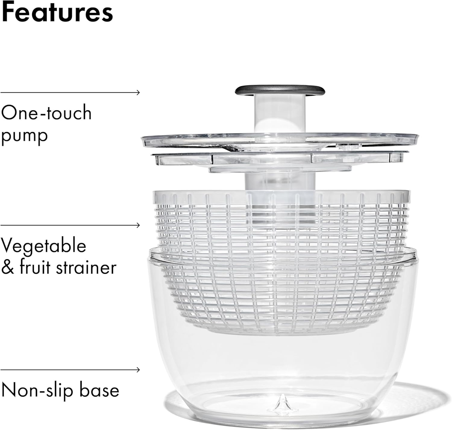 image:imageOXO Good Grips Little Salad amp Herb Salad Spinner Fruit Washer and Lettuce SpinnerWhite
