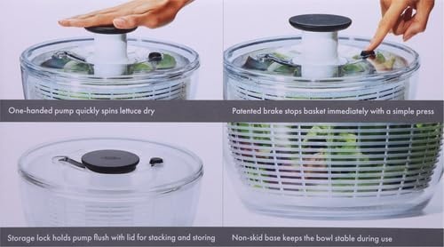 image:imageOXO Good Grips Little Salad amp Herb Salad Spinner Fruit Washer and Lettuce SpinnerWhite