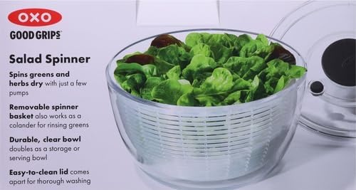 image:imageOXO Good Grips Little Salad amp Herb Salad Spinner Fruit Washer and Lettuce SpinnerWhite