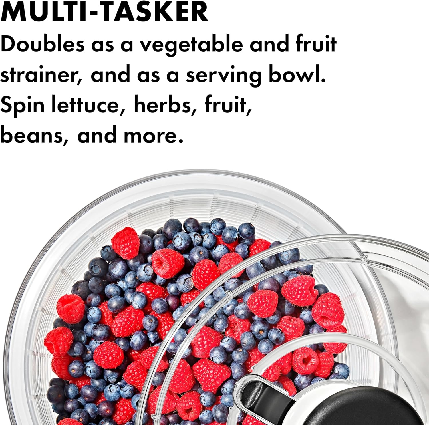 image:imageOXO Good Grips Little Salad amp Herb Salad Spinner Fruit Washer and Lettuce SpinnerWhite