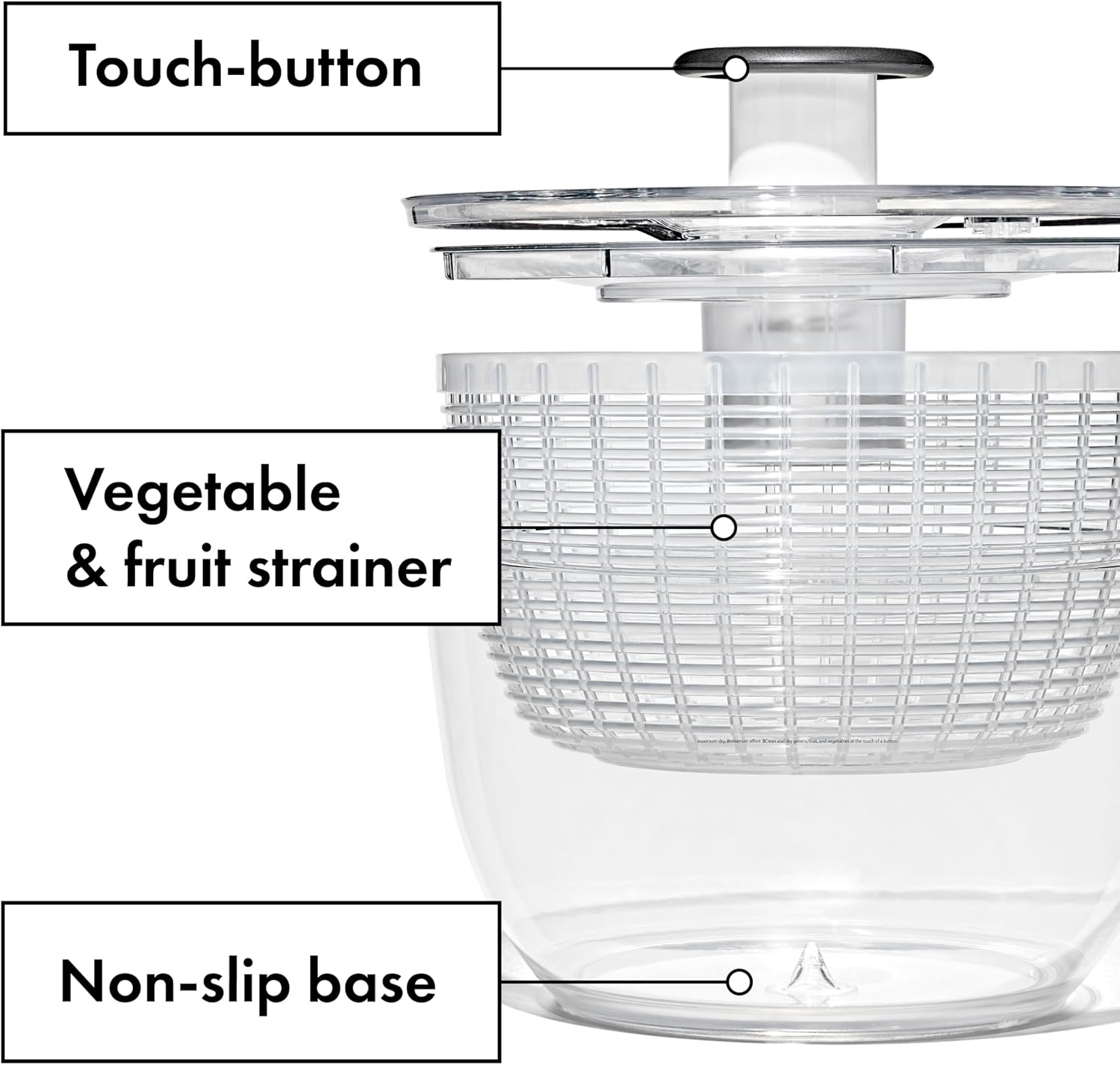 image:imageOXO Good Grips Little Salad amp Herb Salad Spinner Fruit Washer and Lettuce SpinnerWhite