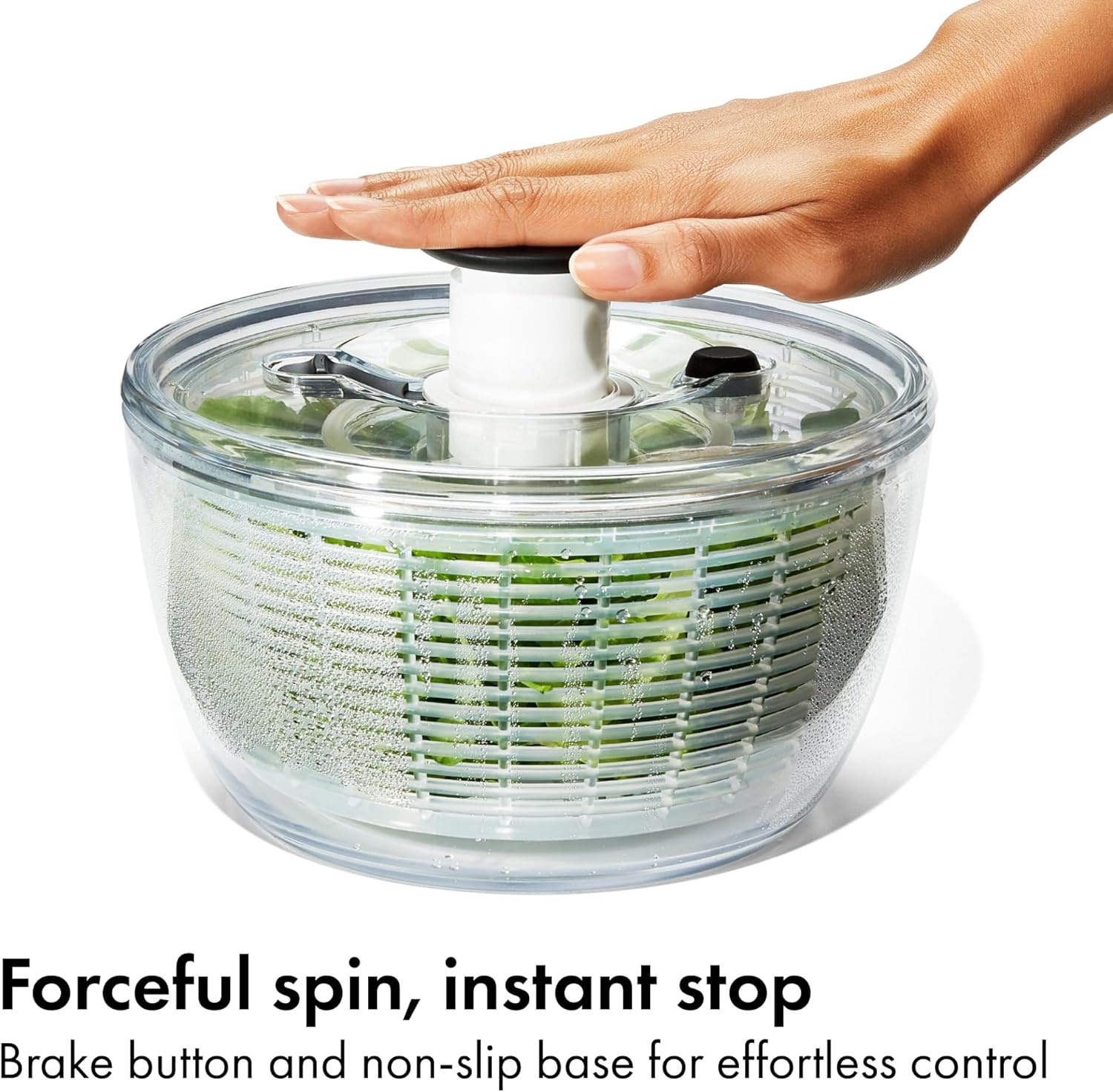 image:imageOXO Good Grips Little Salad amp Herb Salad Spinner Fruit Washer and Lettuce SpinnerWhite