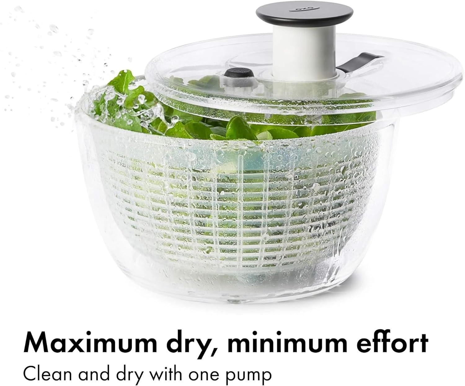 image:imageOXO Good Grips Little Salad amp Herb Salad Spinner Fruit Washer and Lettuce SpinnerWhite