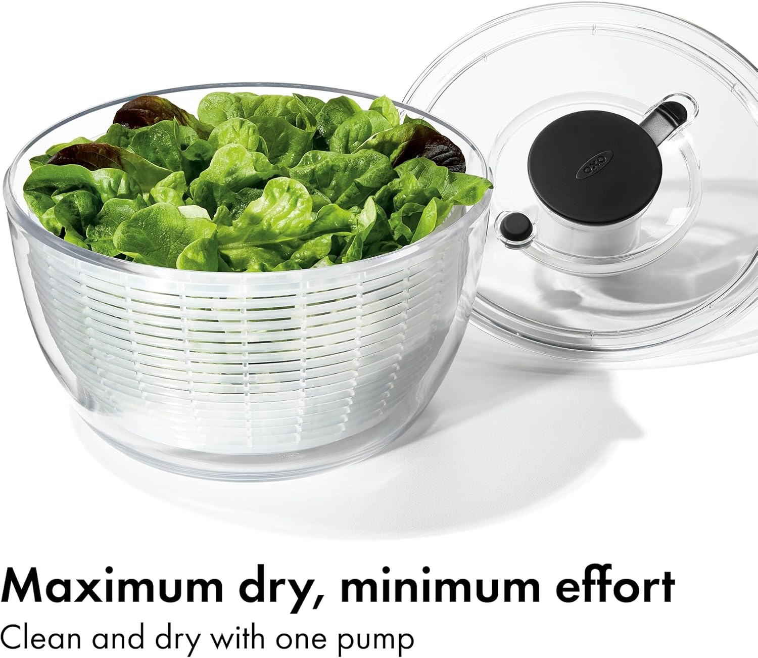image:imageOXO Good Grips Little Salad amp Herb Salad Spinner Fruit Washer and Lettuce SpinnerWhite