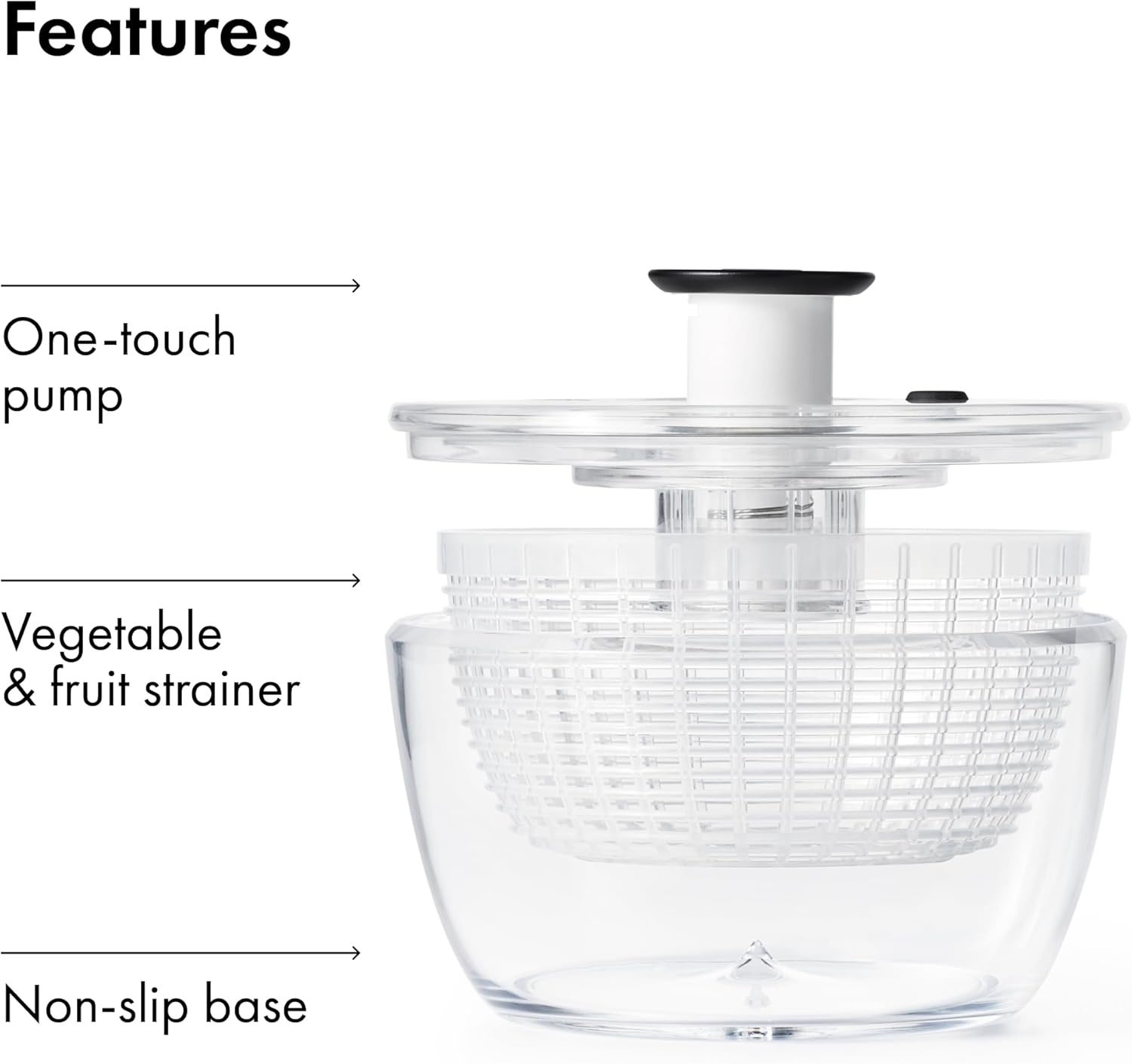 image:imageOXO Good Grips Little Salad amp Herb Salad Spinner Fruit Washer and Lettuce SpinnerWhite