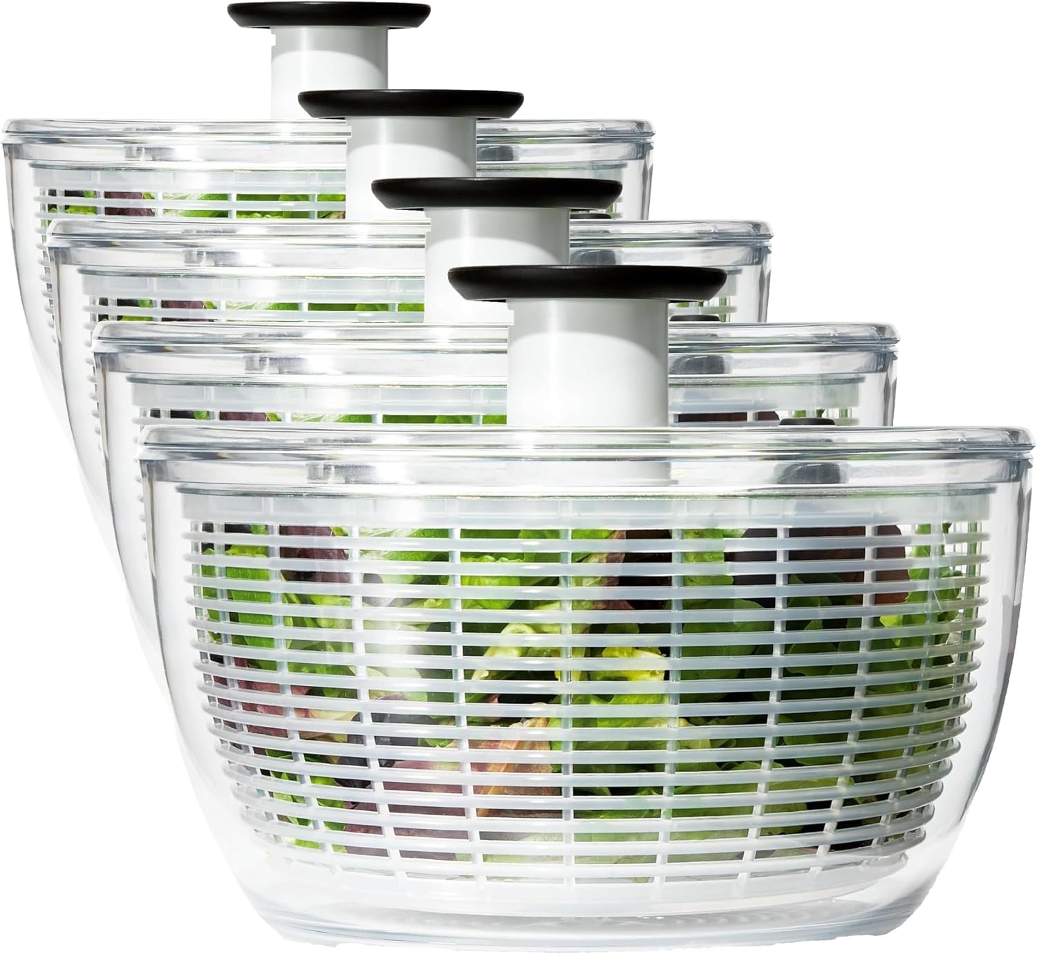 image:imageOXO Good Grips Little Salad amp Herb Salad Spinner Fruit Washer and Lettuce SpinnerWhite