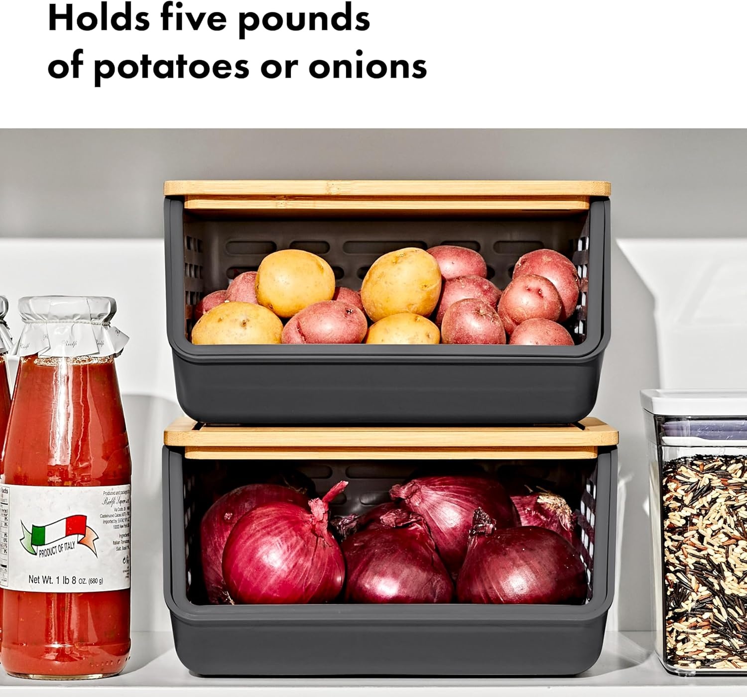 image:imageOXO Good Grips Produce Saver Long BinRoot Vegetable Bin