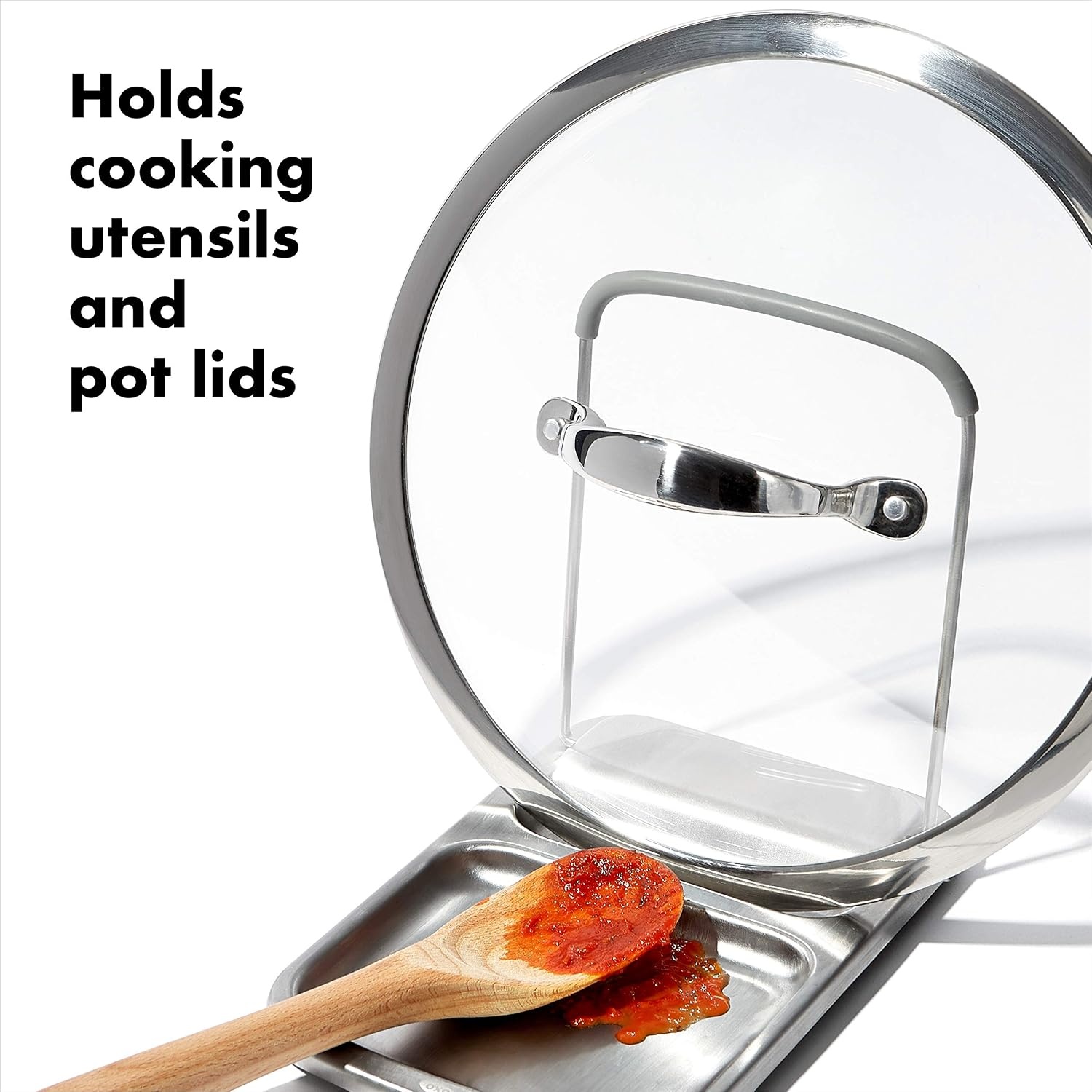 image:imageOXO Good Grips Stainless Steel Spoon Rest with Lid Holder