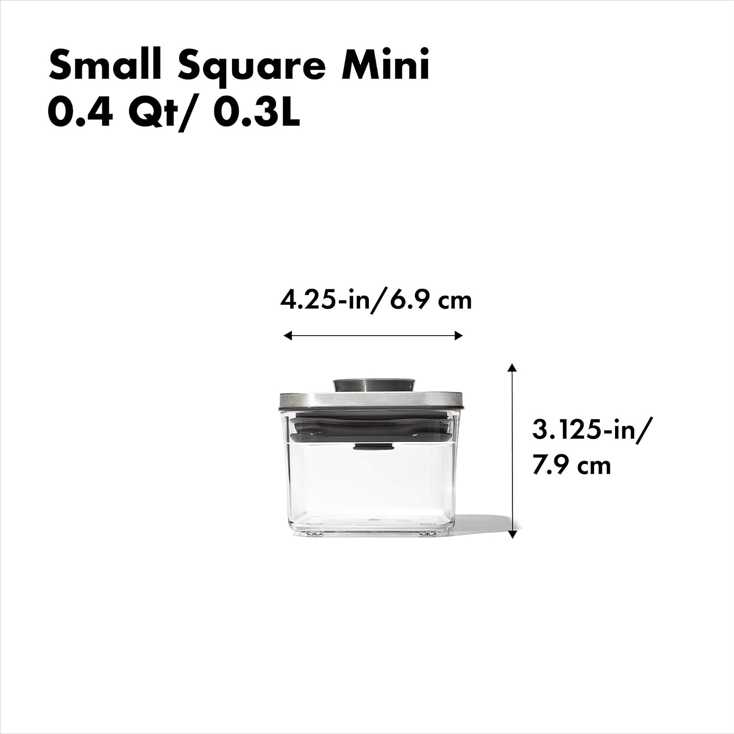 image:imageOXO Steel POP Container Big Medium Square 44 Qt for Flour Sugar and MoreGrey04 QT04 L