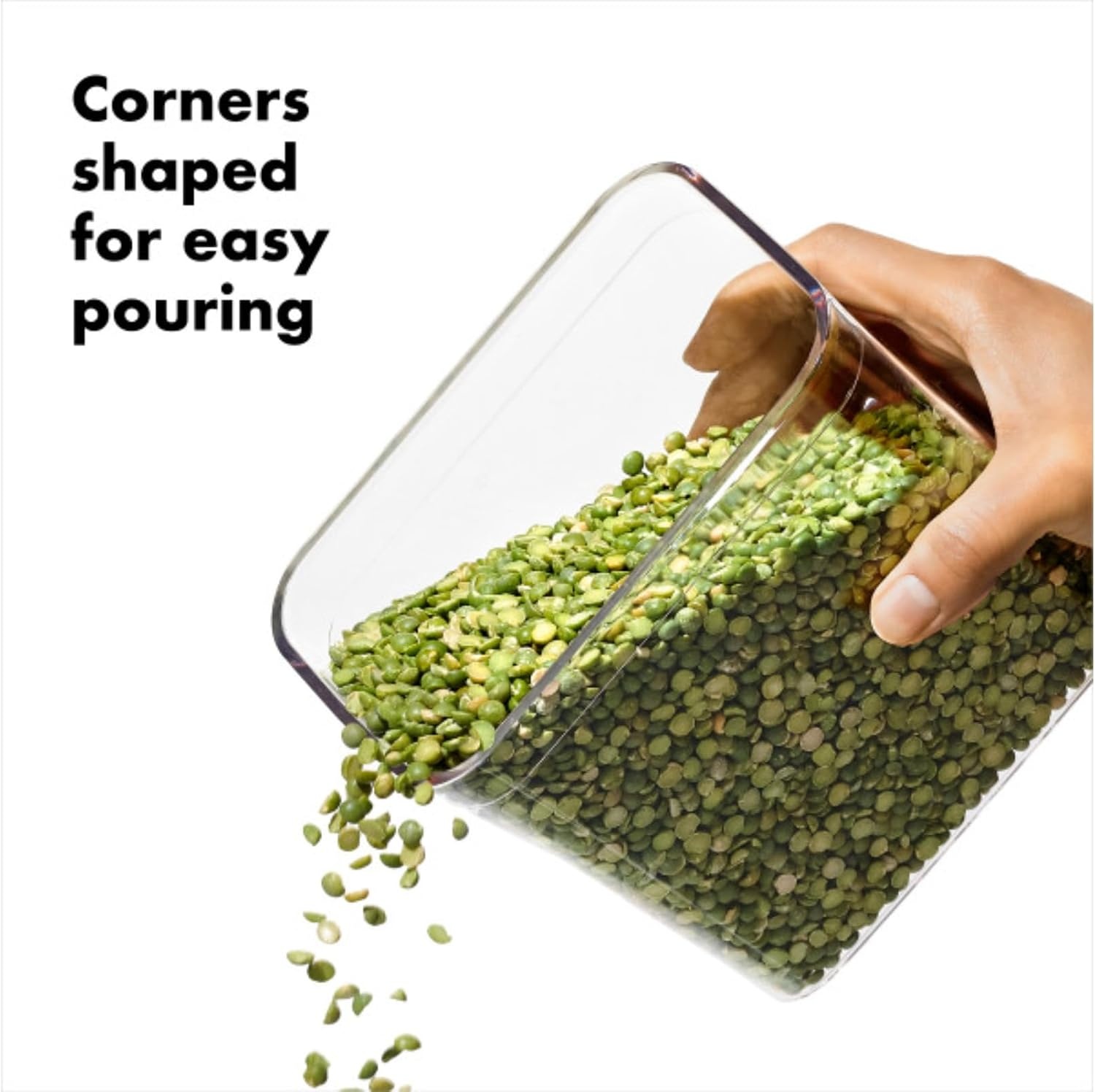 image:imageOXO Steel POP Container Big Medium Square 44 Qt for Flour Sugar and MoreGrey17 QT16 L