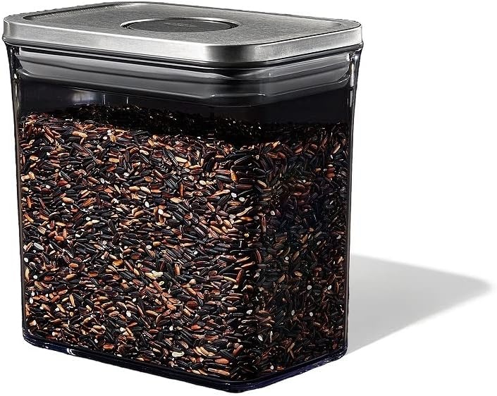 image:imageOXO Steel POP Container Big Medium Square 44 Qt for Flour Sugar and MoreGrey17 QT16 L