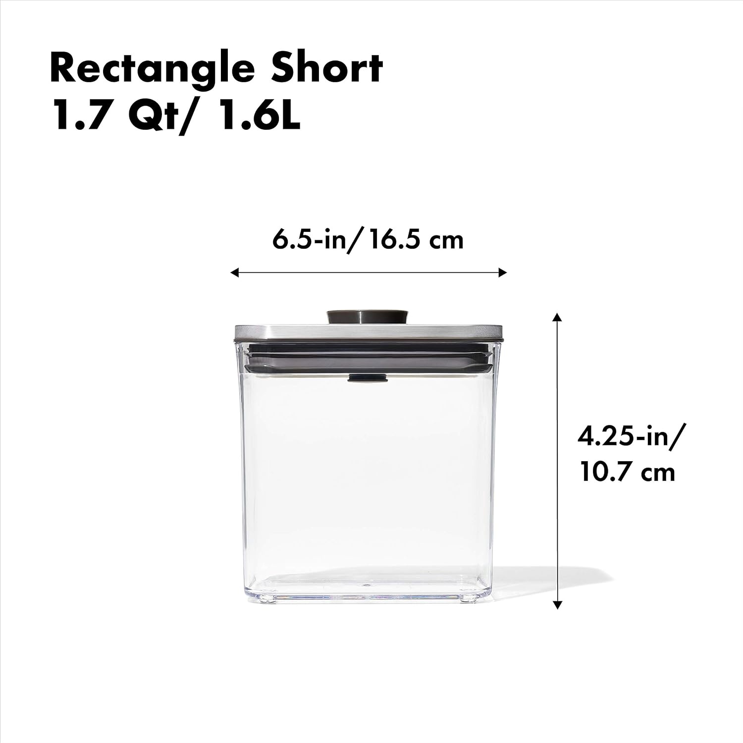 image:imageOXO Steel POP Container Big Medium Square 44 Qt for Flour Sugar and MoreGrey17 QT16 L