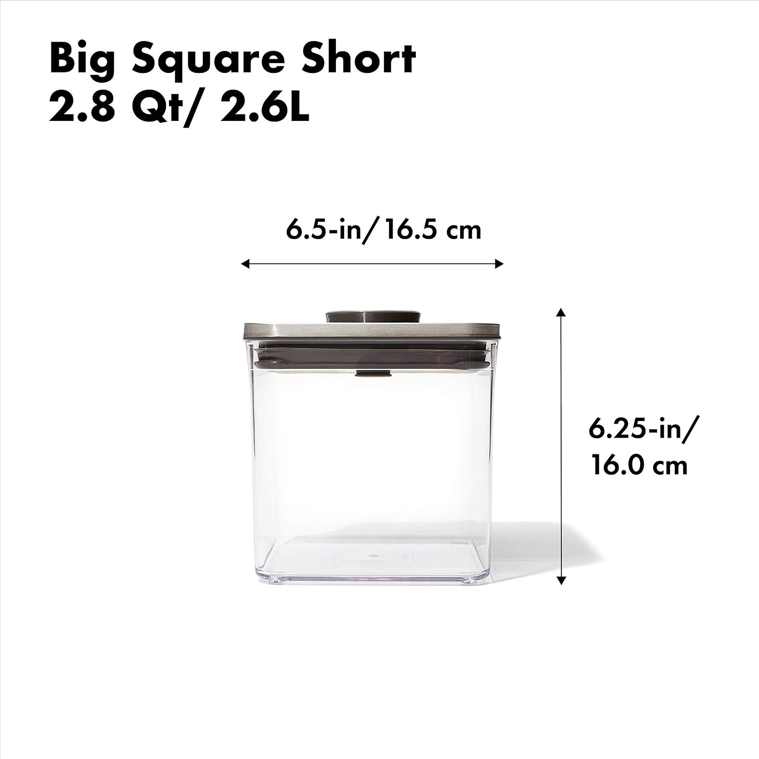 image:imageOXO Steel POP Container Big Medium Square 44 Qt for Flour Sugar and MoreGrey28 QT26 L