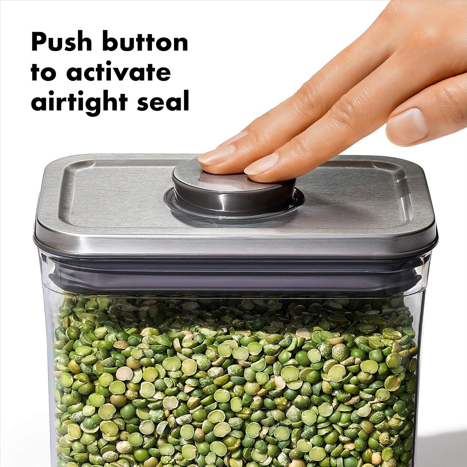 image:imageOXO Steel POP Container Big Medium Square 44 Qt for Flour Sugar and MoreGrey28 QT26 L