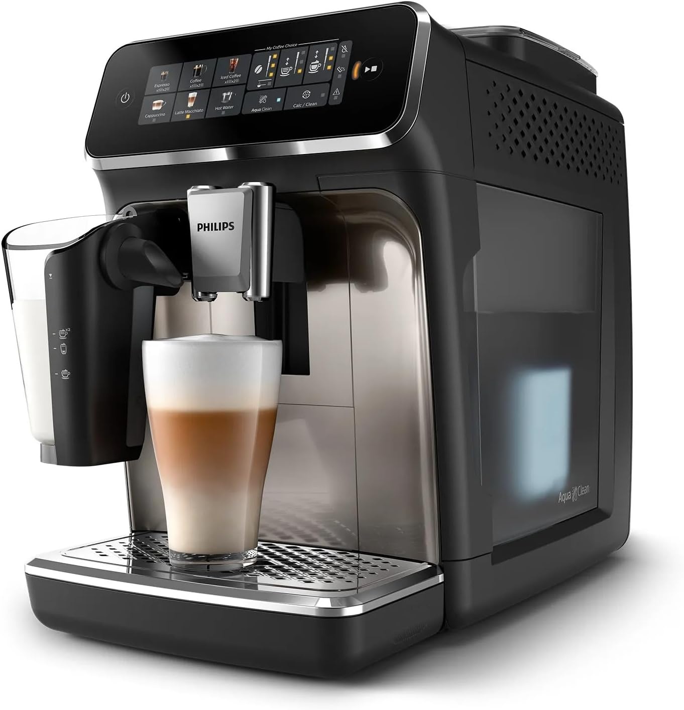 image:imagePHILIPS 3300 Series Fully Automatic Espresso Machine with LatteGo Milk Frother Black