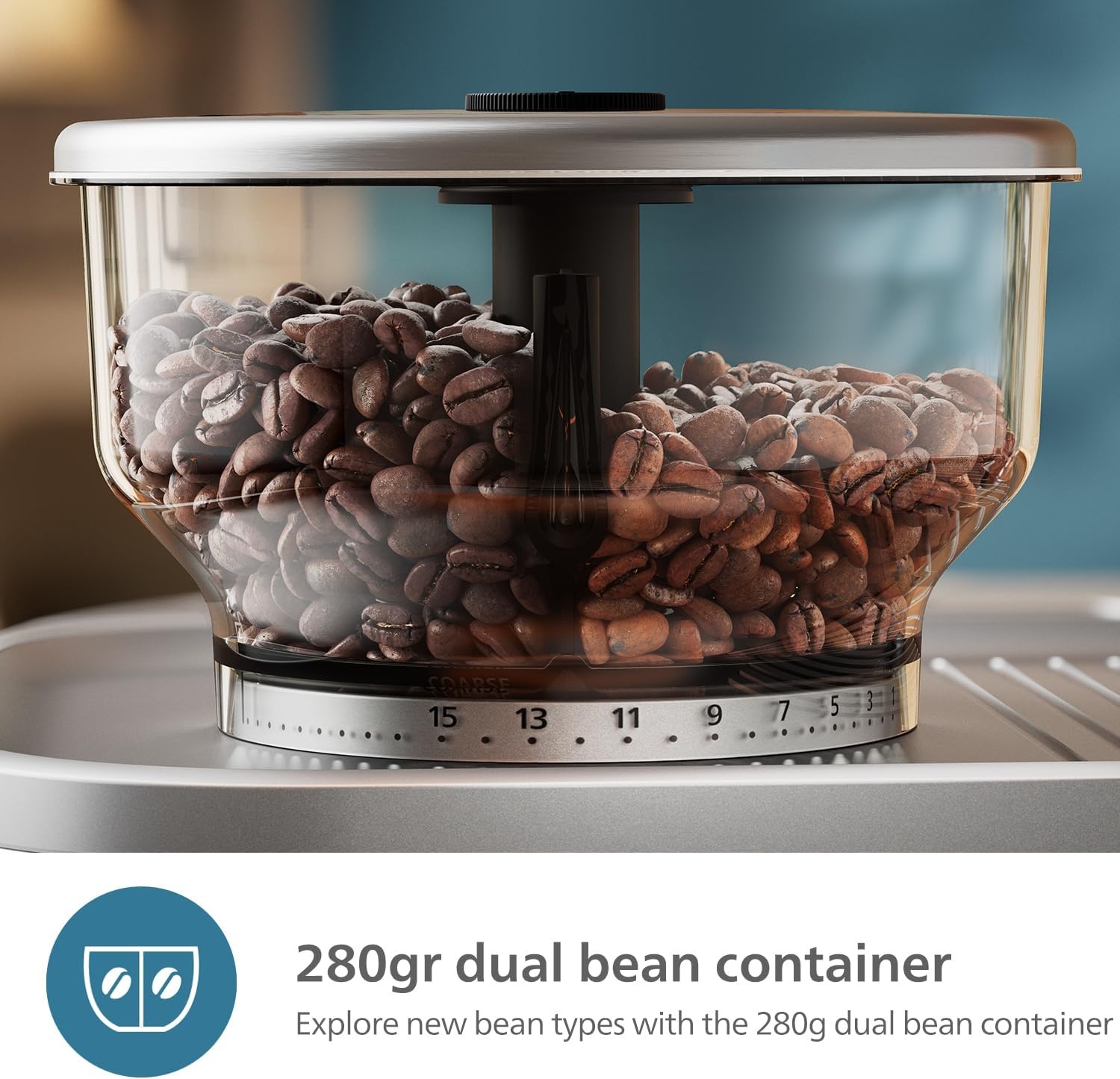 image:imagePhilips Barista Brew Semi Automatic Espresso Machine Single amp Double EspressoAmericano 250g Bean ContainerGrinderMilk Jug with temperature indicatorCalibrated TampingMetal Silver PSA321801Metal Cappuccino
