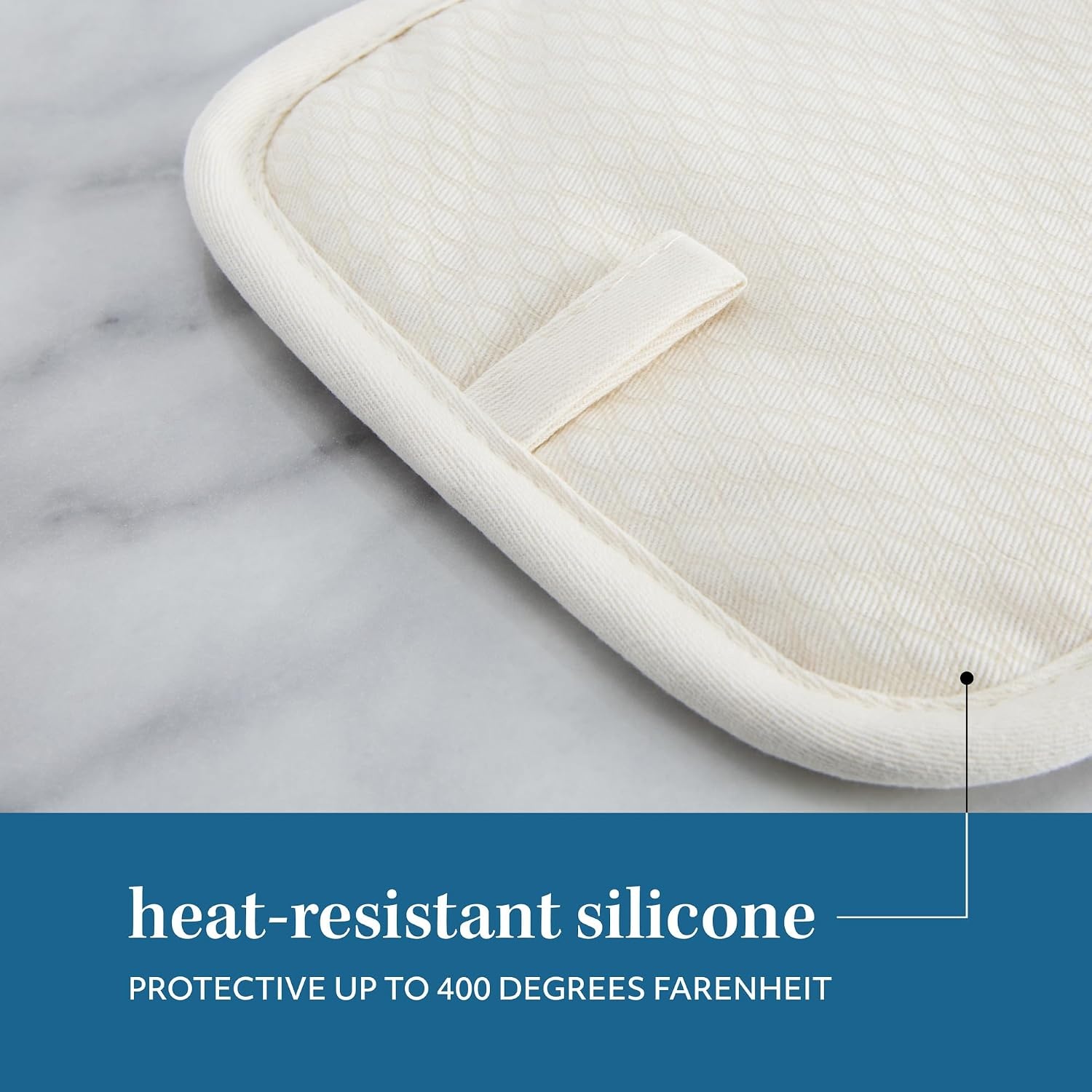 image:imageSUR LA Table Kitchen Essentials Fresh Blueberries Fruit Potholder 2Pack Set Heat Resistant 100 Cotton Flexible NonSlip Silicone Grip BlueWhite 7x10YellowBlueIvory
