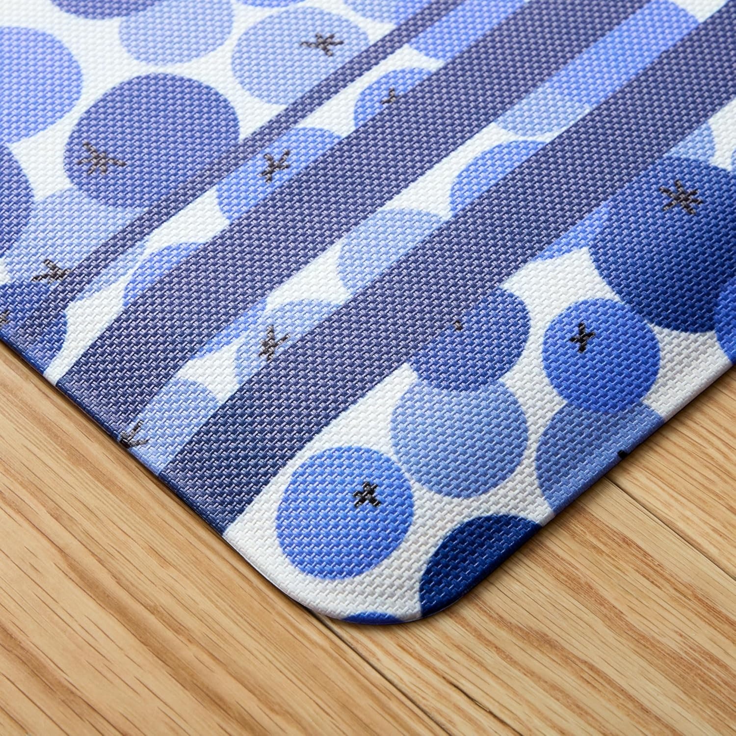 image:imageSUR LA Table Kitchen Essentials Zest Up Your Life Citrus Fruit Anti Fatigue Comfort Mat Kitchen Mat Standing Desk Mat NonSlip Backing YellowBlueIvory 20x39BlueWhite