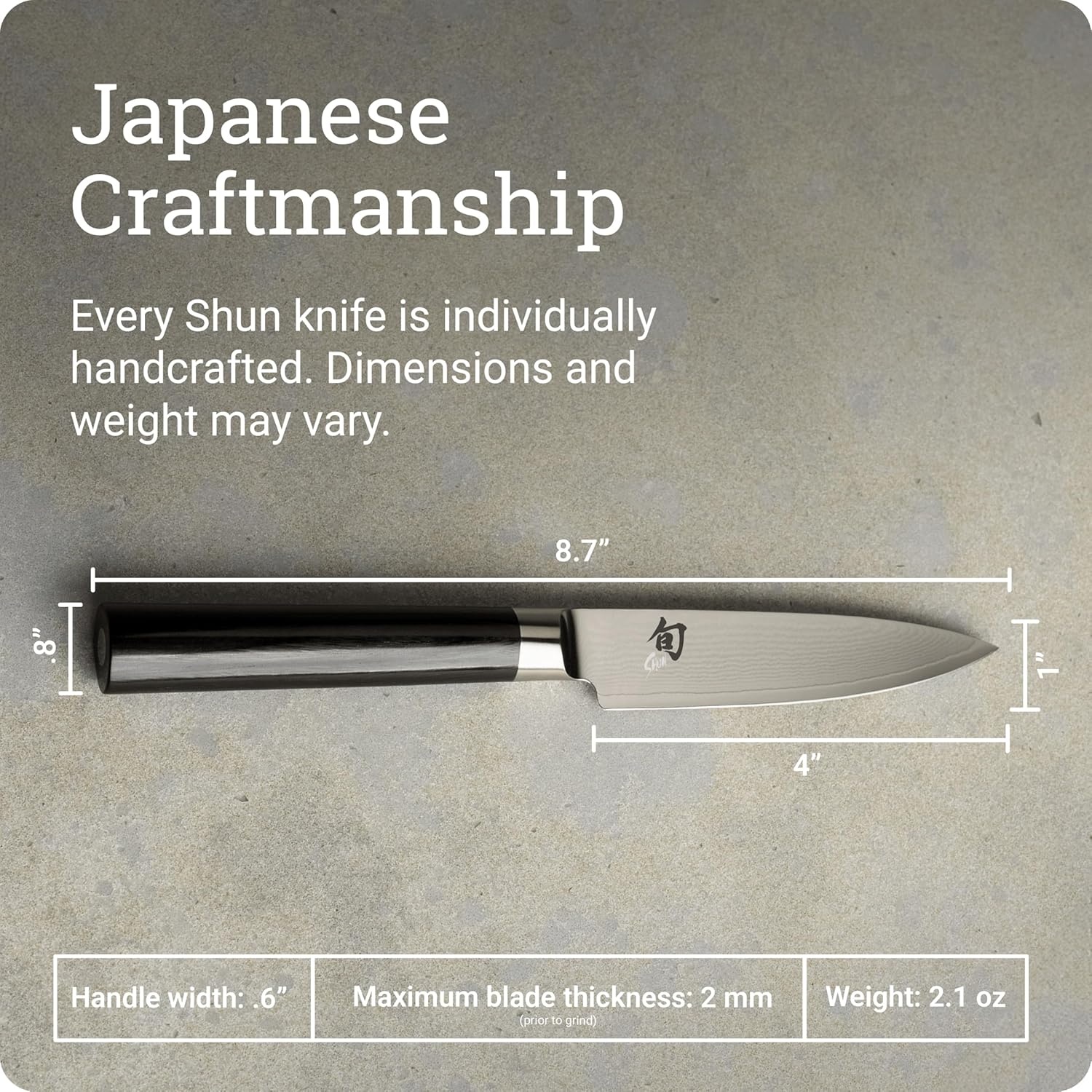 image:imageShun Classic 4 Limited Edition Paring Knife Handcrafted Japanese Vegetable amp Fruit Knife VGMAX Core with Damascus Stainless Steel Cladding Pakkawood Handle