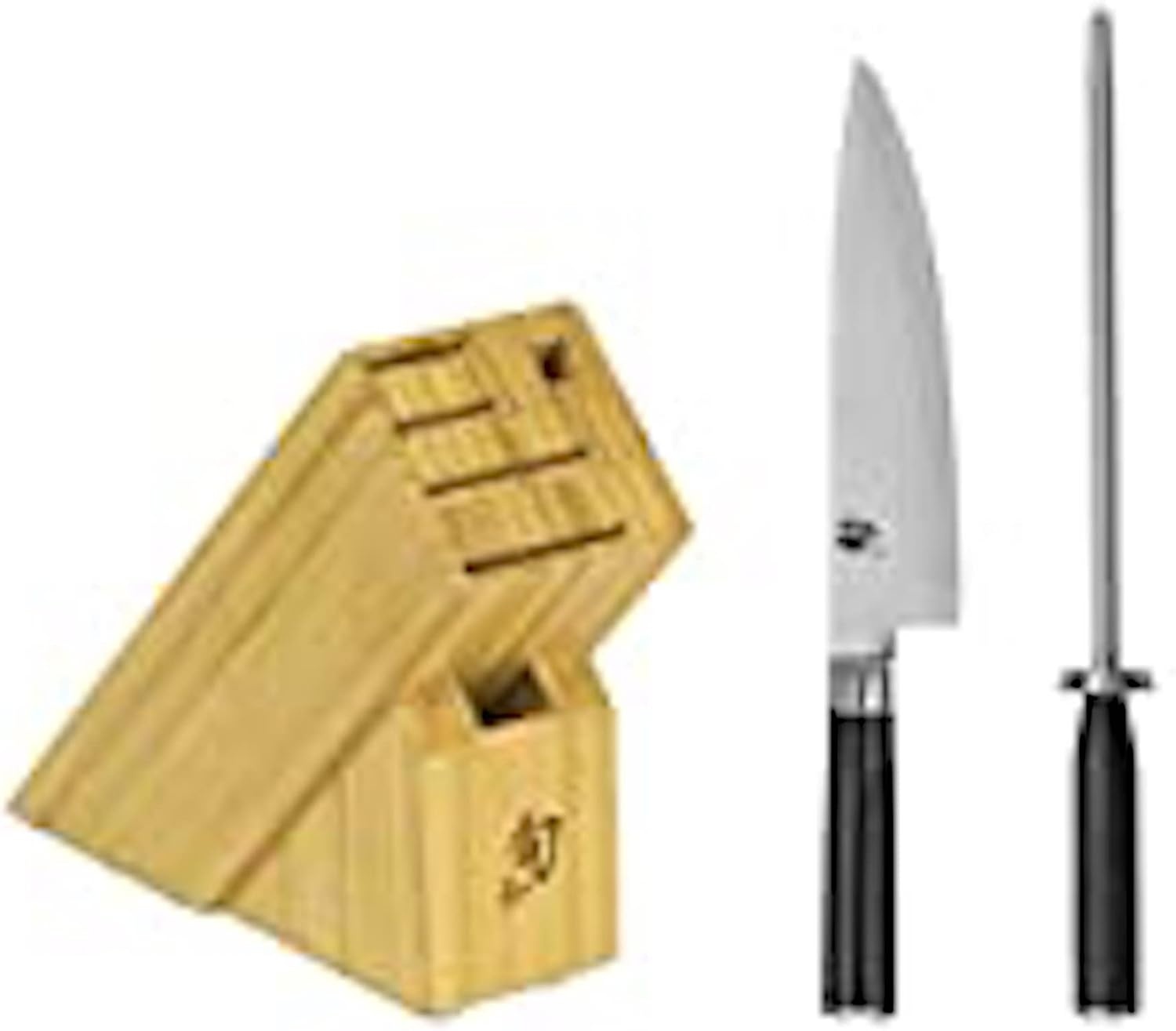 image:imageShun Classic Blonde 5 Piece Starter Block Set Includes 8 Chef 35 Paring amp 6 Utility Knives Handcrafted Japanese Knife Block Set Damascus Stainless Steel Cladding Pakkawood HandleBlack