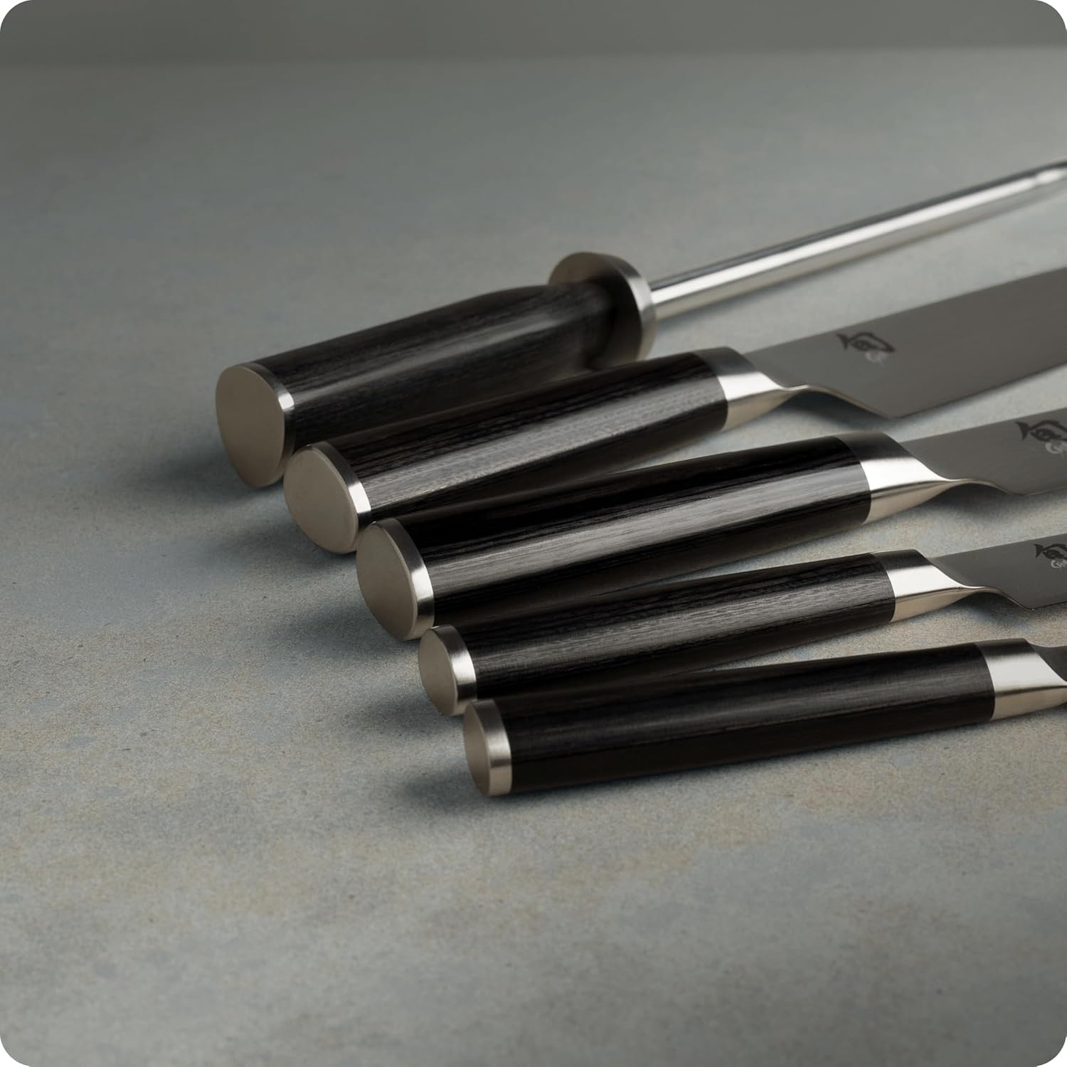 image:imageShun Classic Blonde 5 Piece Starter Block Set Includes 8 Chef 35 Paring amp 6 Utility Knives Handcrafted Japanese Knife Block Set Damascus Stainless Steel Cladding Pakkawood HandleBlack