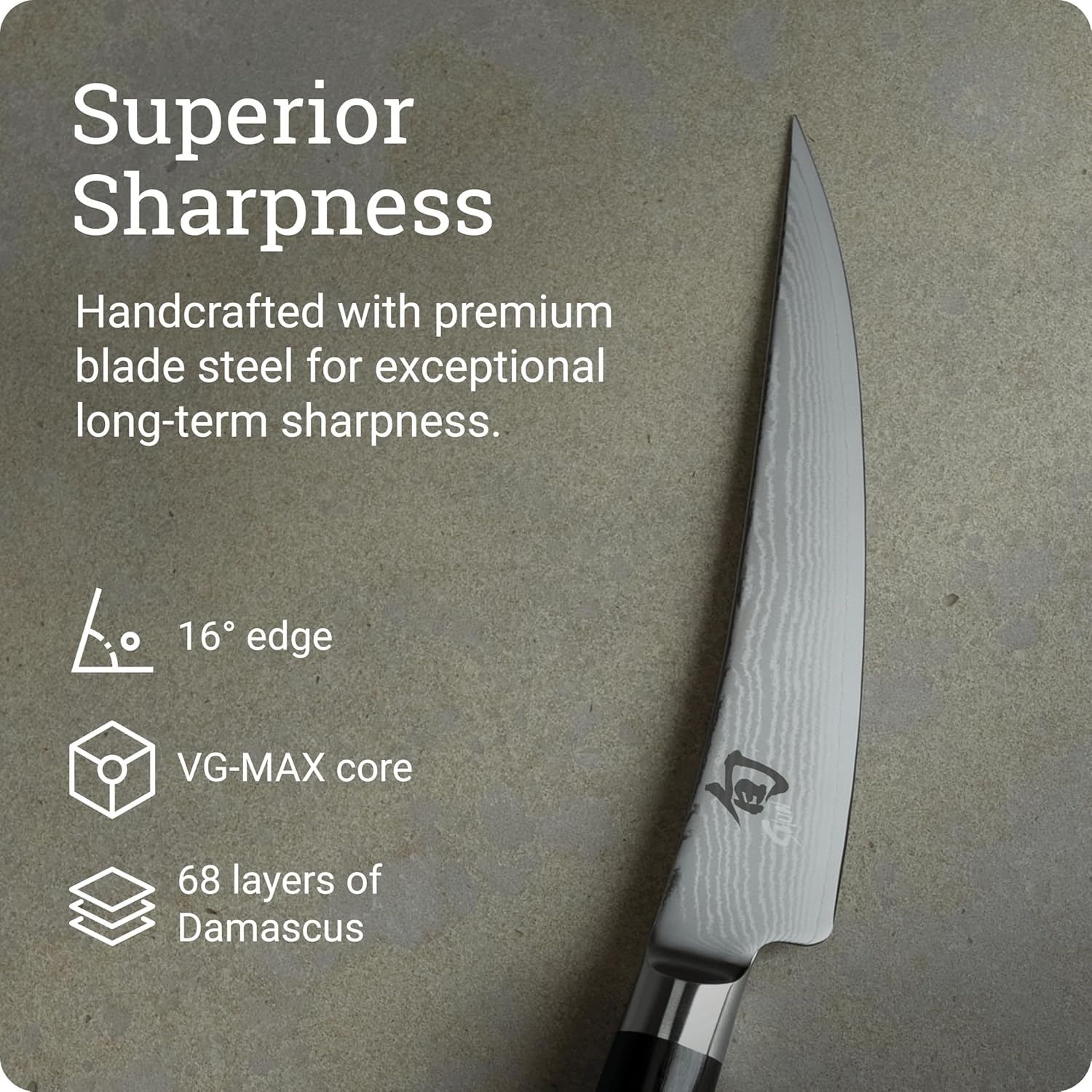 image:imageShun Classic Blonde 6 Boning amp Fillet Knife Handcrafted Japanese Curved Knife Meat amp Fish Tool VGMAX Core Damascus Stainless Steel Cladding Pakkawood HandleBlack