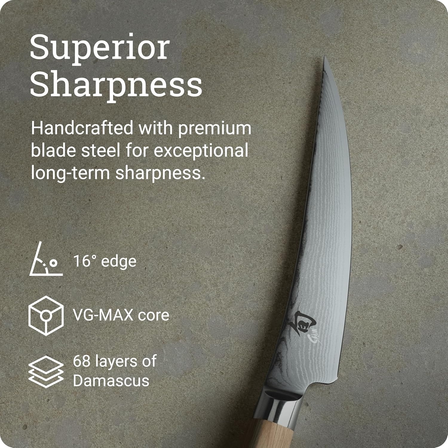 image:imageShun Classic Blonde 6 Boning amp Fillet Knife Handcrafted Japanese Curved Knife Meat amp Fish Tool VGMAX Core Damascus Stainless Steel Cladding Pakkawood HandleBlonde