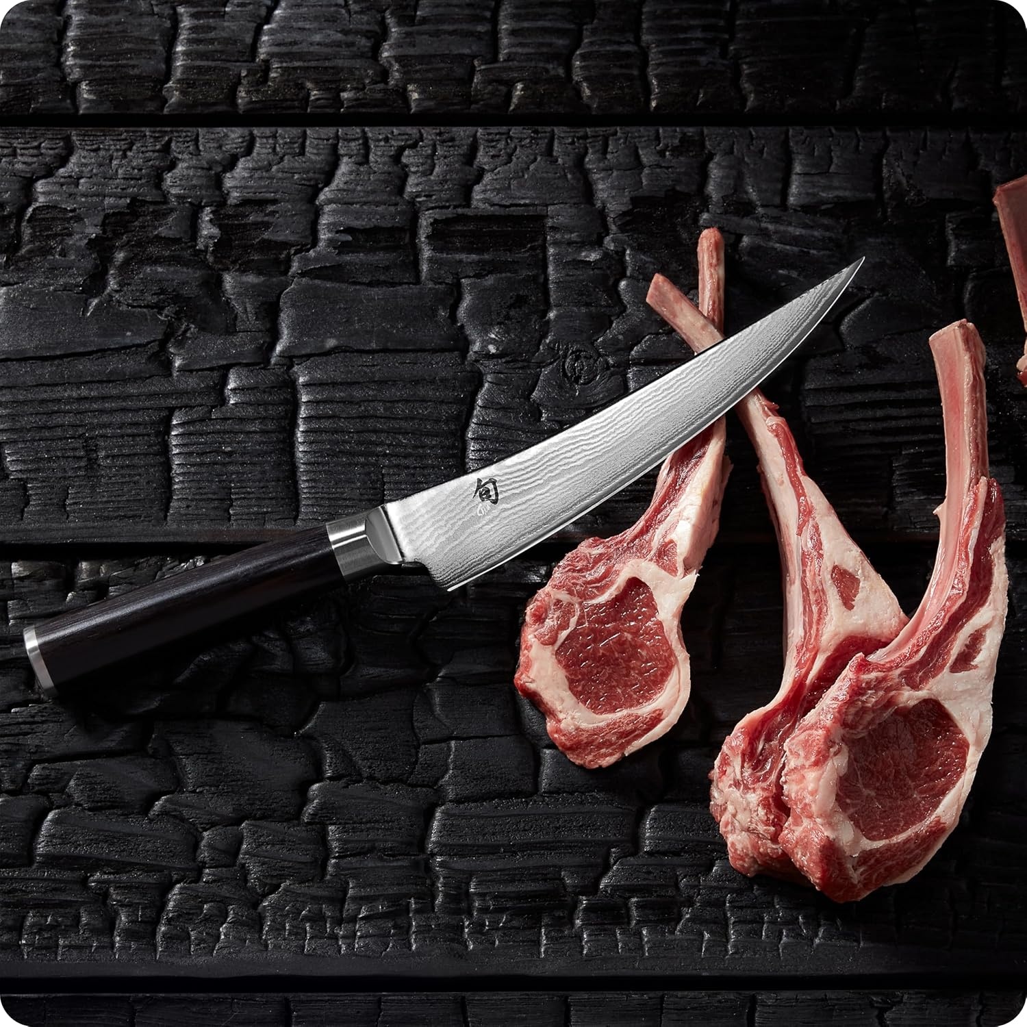 image:imageShun Classic Blonde 6 Boning amp Fillet Knife Handcrafted Japanese Curved Knife Meat amp Fish Tool VGMAX Core Damascus Stainless Steel Cladding Pakkawood HandleBlack