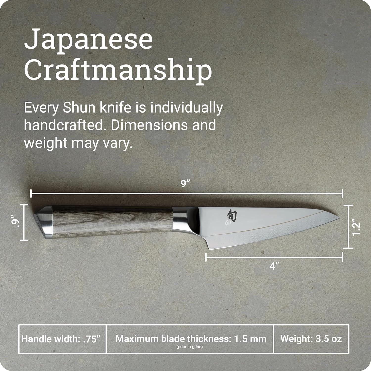 image:imageShun Kagerou 4 Paring Knife Handcrafted Japanese Vegetable amp Fruit Knife VG10 and VG2 Dual Core with 420J Steel Upper Pakkawood Handle
