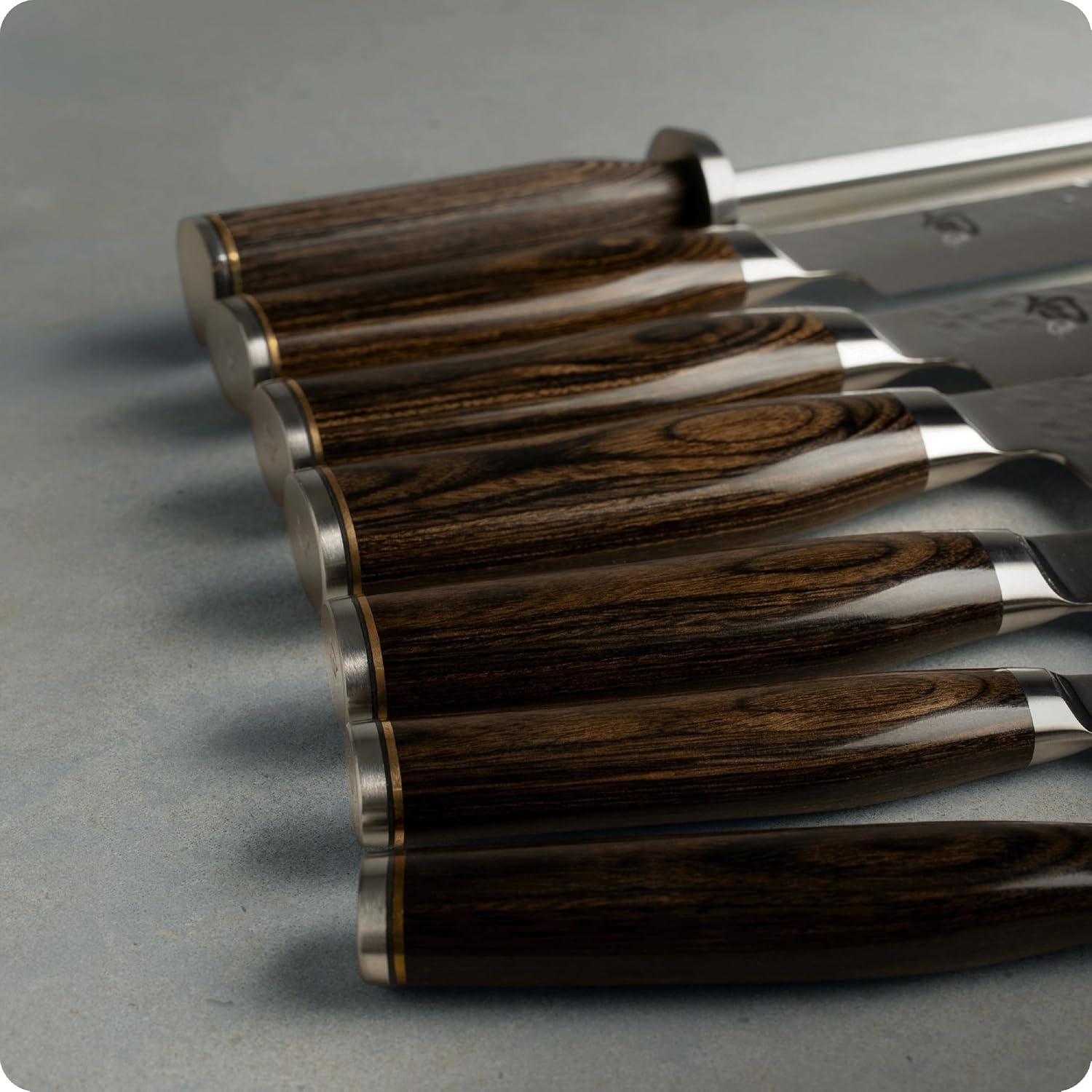 image:imageShun Premier 7 Piece Essential Block Set Includes 8 Chef 4 Paring 65 Utility 9 Bread Knives amp Herb Shears Handcrafted Japanese Knife Set Pakkawood HandlesBrown