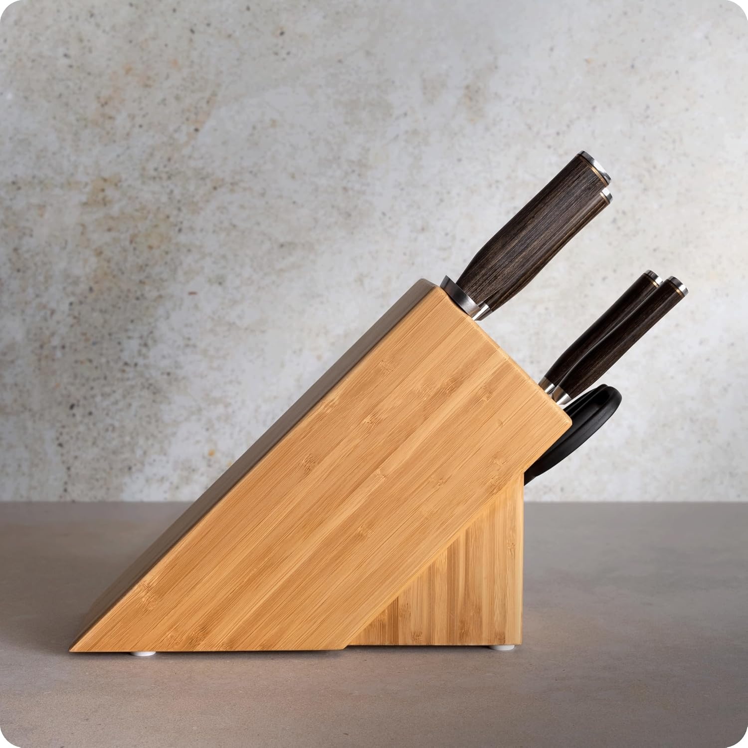 image:imageShun Premier 7 Piece Essential Block Set Includes 8 Chef 4 Paring 65 Utility 9 Bread Knives amp Herb Shears Handcrafted Japanese Knife Set Pakkawood HandlesBrown