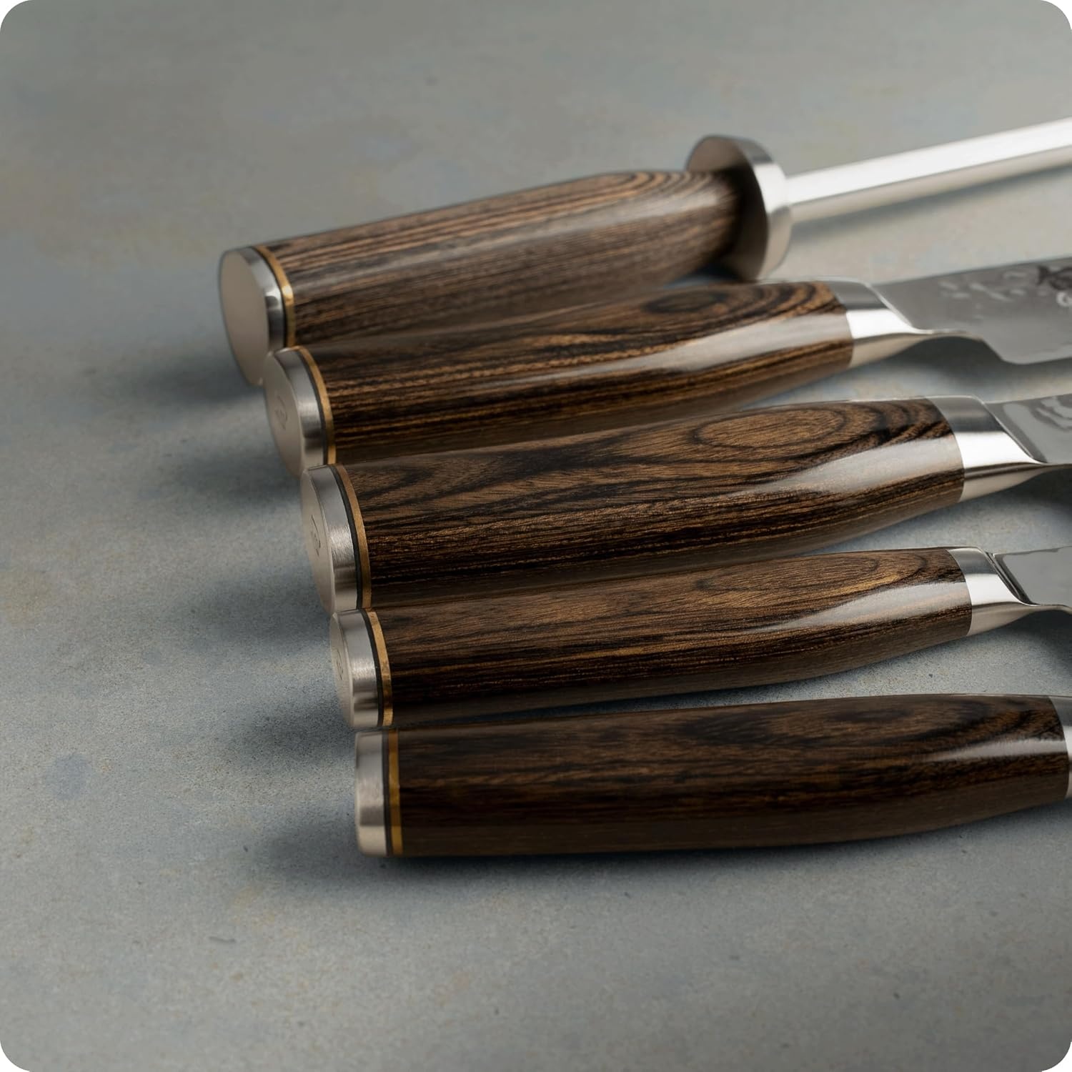 image:imageShun Premier 7 Piece Essential Block Set Includes 8 Chef 4 Paring 65 Utility 9 Bread Knives amp Herb Shears Handcrafted Japanese Knife Set Pakkawood HandlesBrown