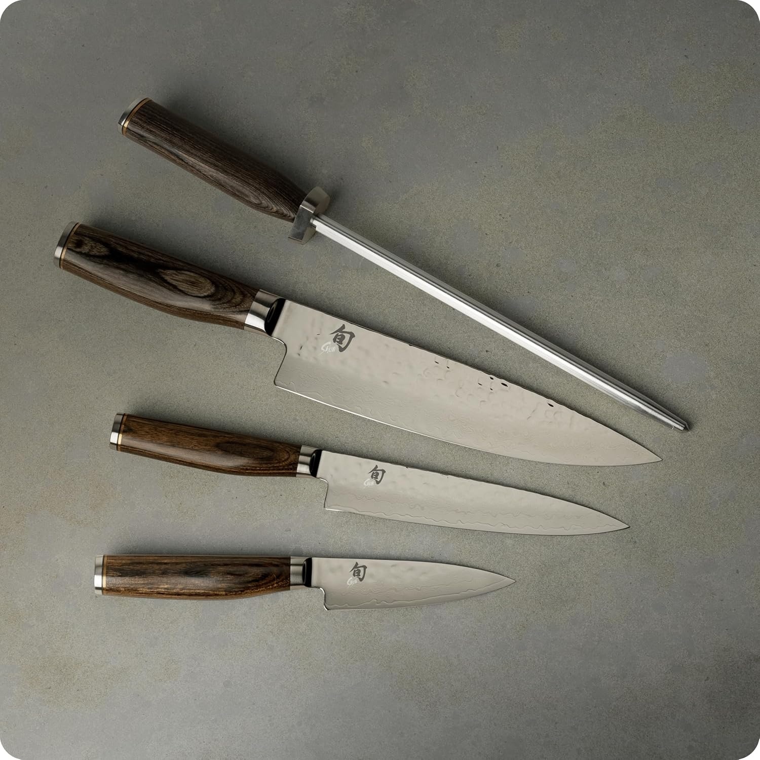 image:imageShun Premier 7 Piece Essential Block Set Includes 8 Chef 4 Paring 65 Utility 9 Bread Knives amp Herb Shears Handcrafted Japanese Knife Set Pakkawood HandlesBrown
