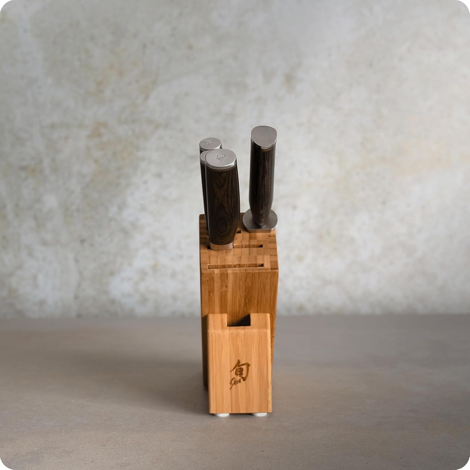 image:imageShun Premier 7 Piece Essential Block Set Includes 8 Chef 4 Paring 65 Utility 9 Bread Knives amp Herb Shears Handcrafted Japanese Knife Set Pakkawood HandlesBrown