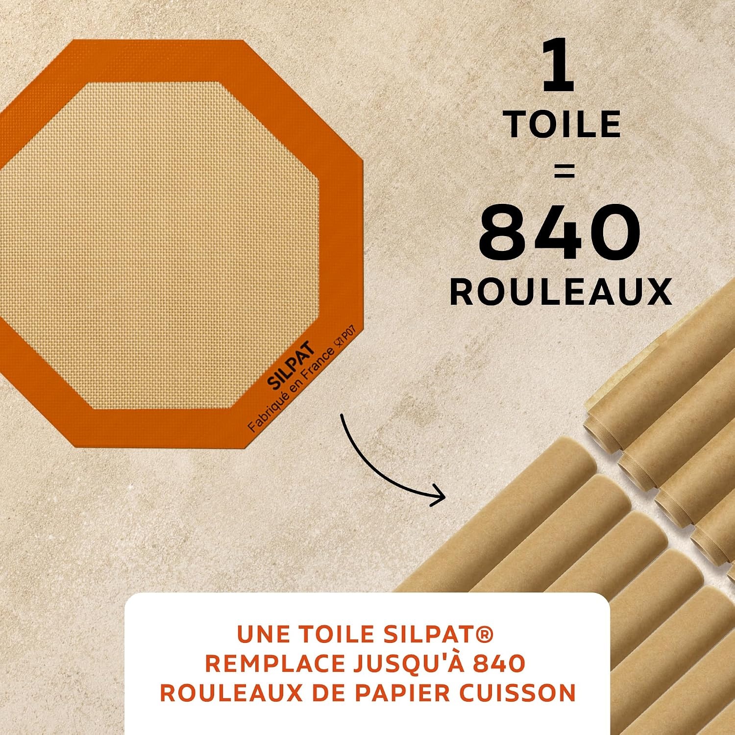 image:imageSilpat The Original Round Cake Liner NonStick Silicone Baking Mat 8 AH19701103L x 103W