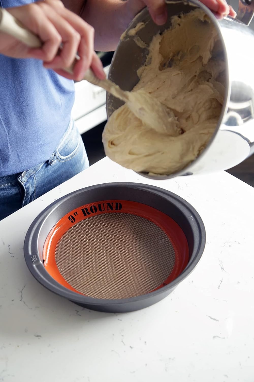 image:imageSilpat The Original Round Cake Liner NonStick Silicone Baking Mat 8 AH197019L x 9W
