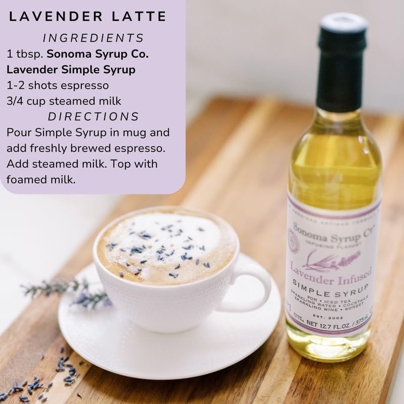 image:imageSonoma Syrup Co Lavender Infused Simple Syrup 127 fl oz for Coffee Cocktails and Cooking Hand Crafted in the USALavender