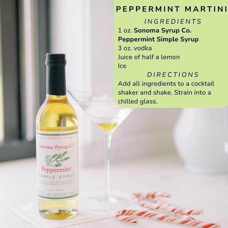 image:imageSonoma Syrup Co Lavender Infused Simple Syrup 127 fl oz for Coffee Cocktails and Cooking Hand Crafted in the USAPeppermint