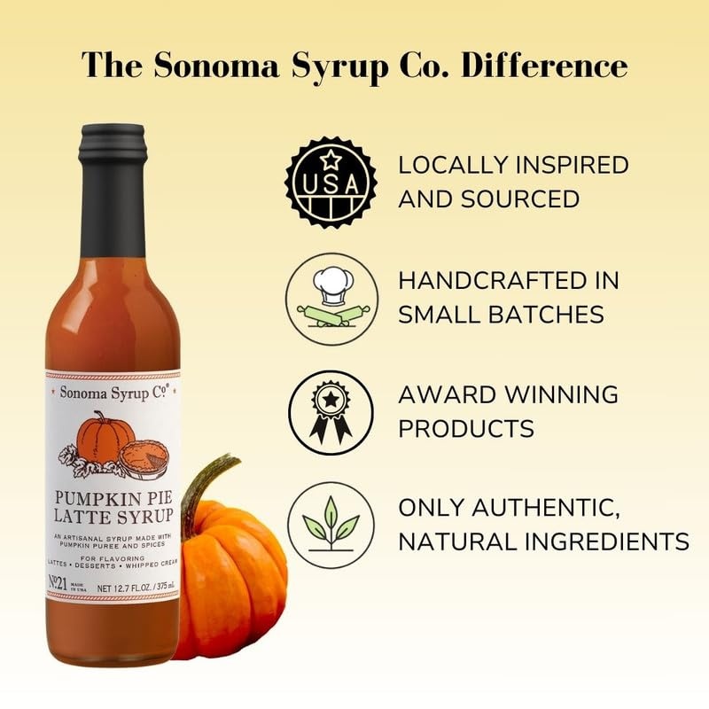 image:imageSonoma Syrup Co Lavender Infused Simple Syrup 127 fl oz for Coffee Cocktails and Cooking Hand Crafted in the USAPumpkin