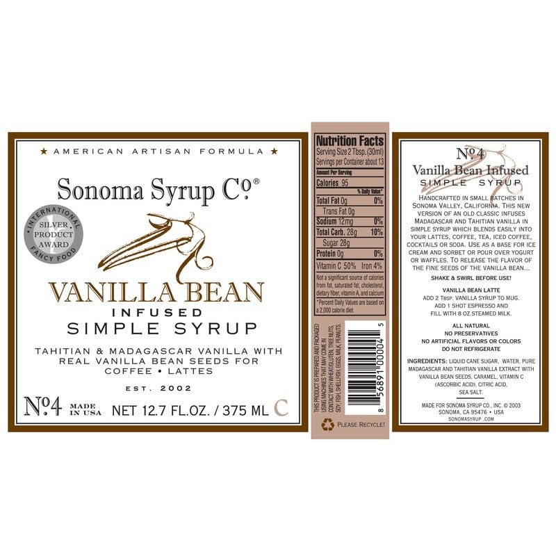 image:imageSonoma Syrup Co Lavender Infused Simple Syrup 127 fl oz for Coffee Cocktails and Cooking Hand Crafted in the USAVanilla