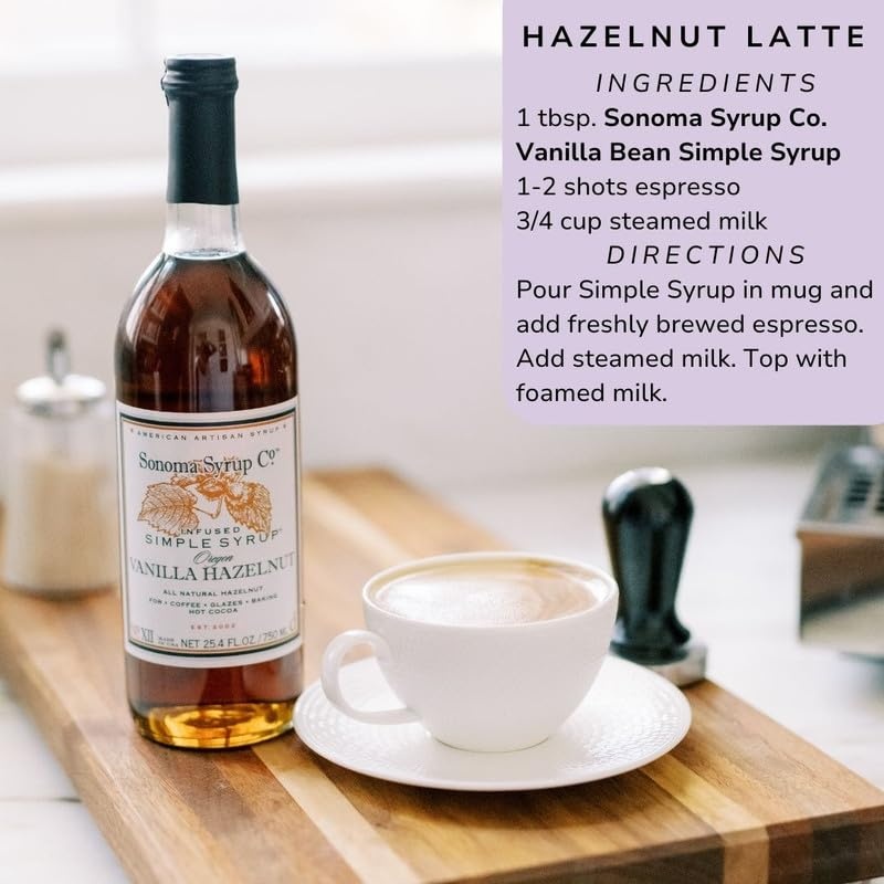 image:imageSonoma Syrup Co Lavender Infused Simple Syrup 127 fl oz for Coffee Cocktails and Cooking Hand Crafted in the USAVanilla Hazelnut